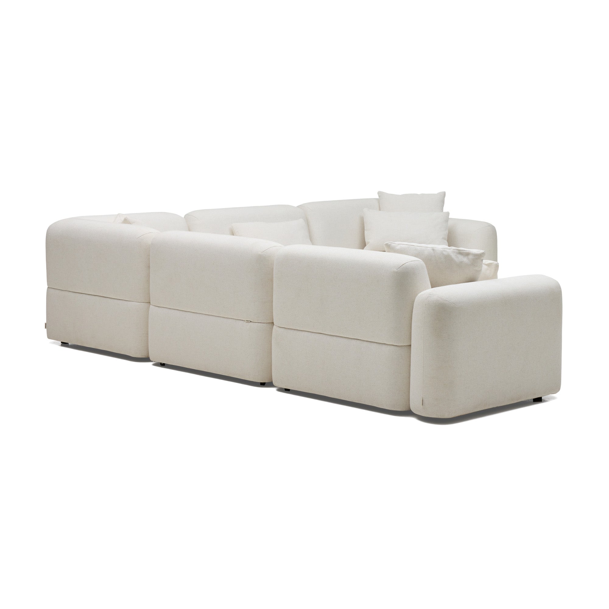 Pascal Modular Sofa 5 Seat Corner Ivory White