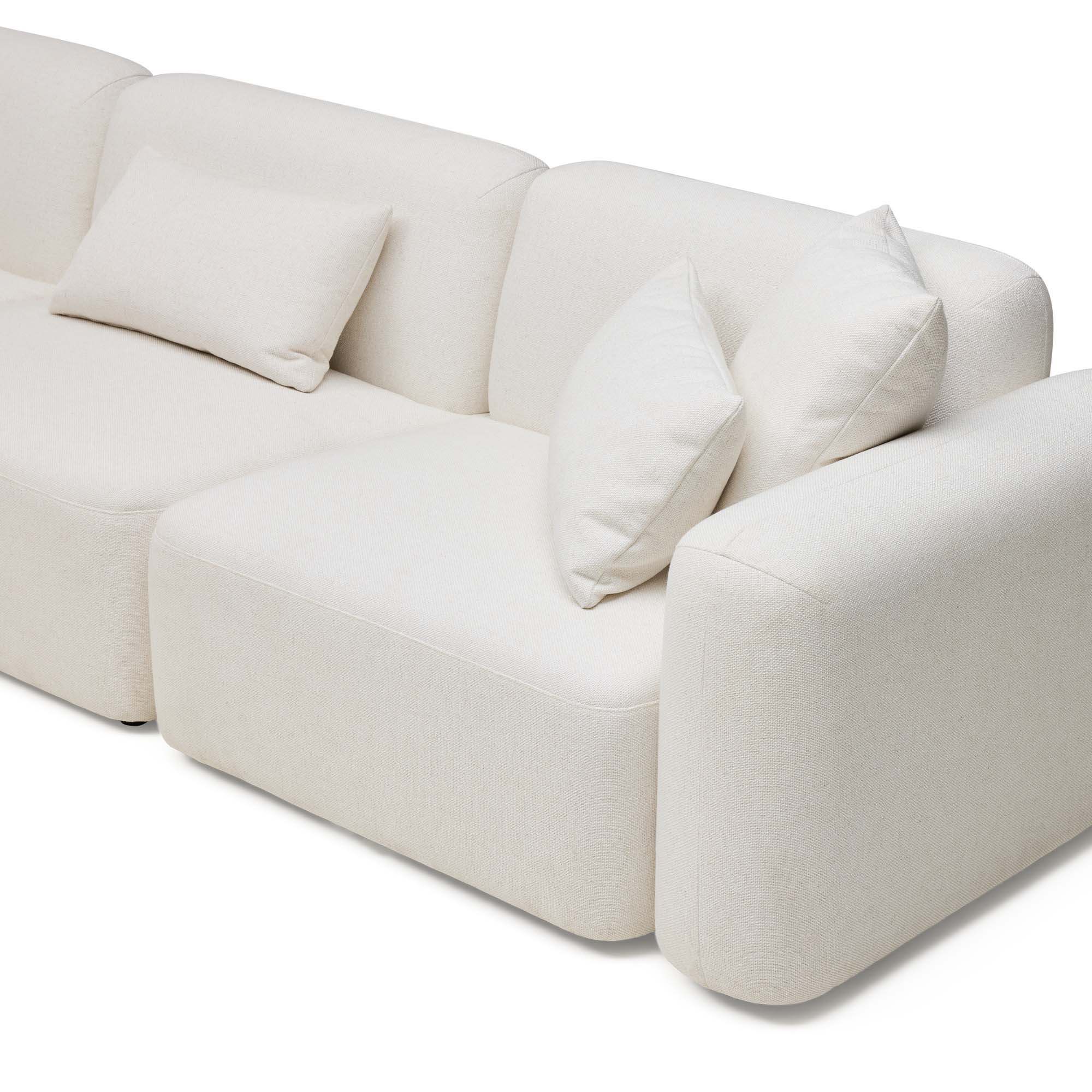 Pascal Modular Sofa 5 Seat Corner Ivory White