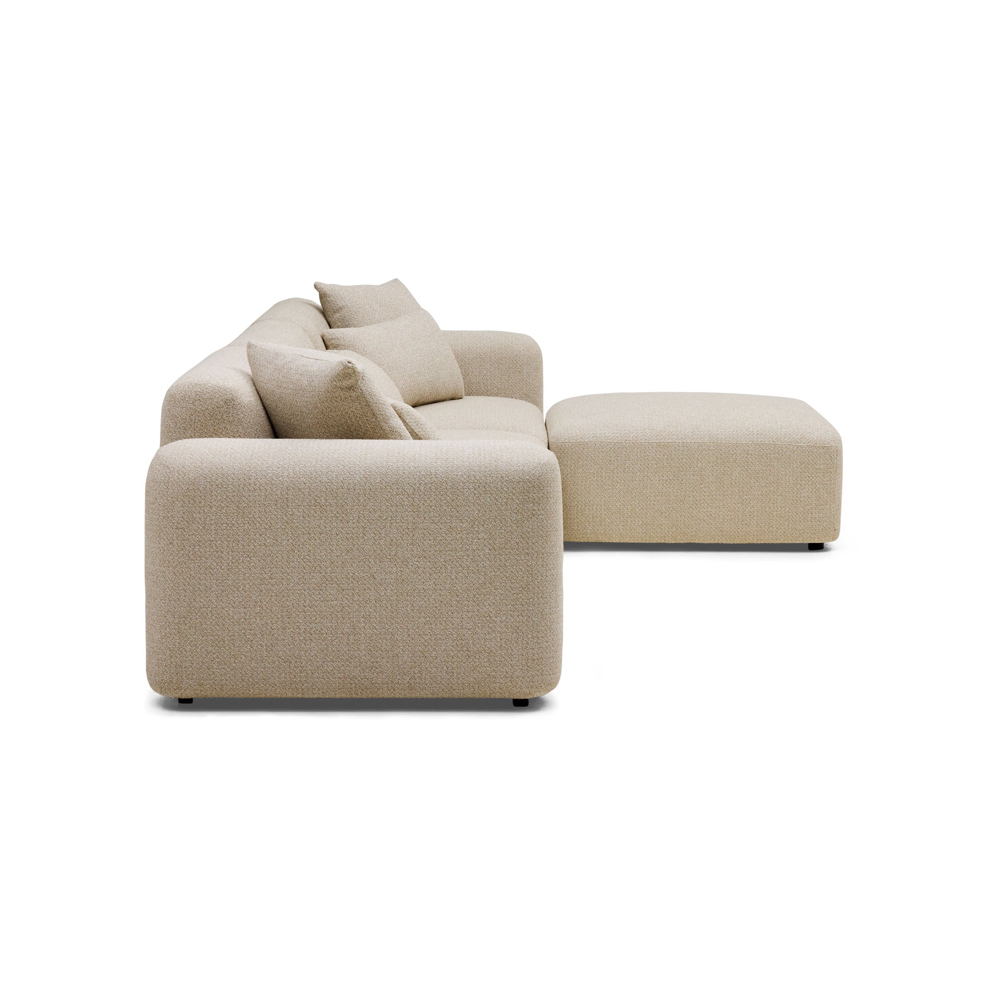 Pascal Modular Sofa Biscuit 3 Seat with Ottoman