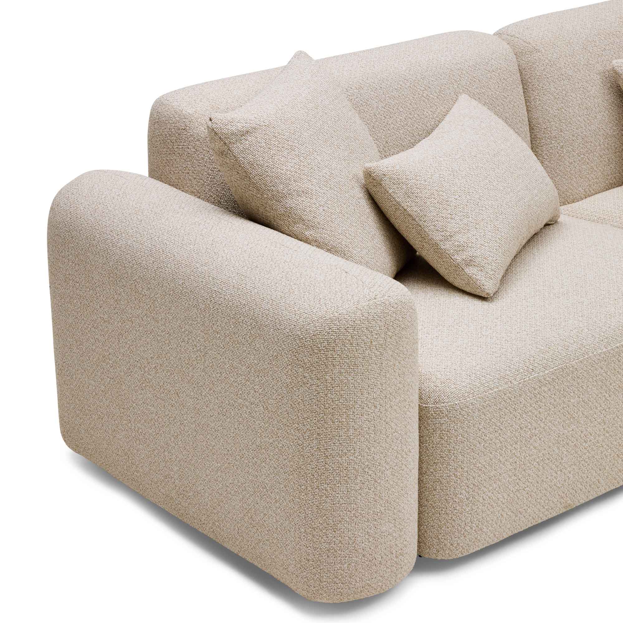Pascal Modular Sofa Biscuit 3 Seat with Ottoman