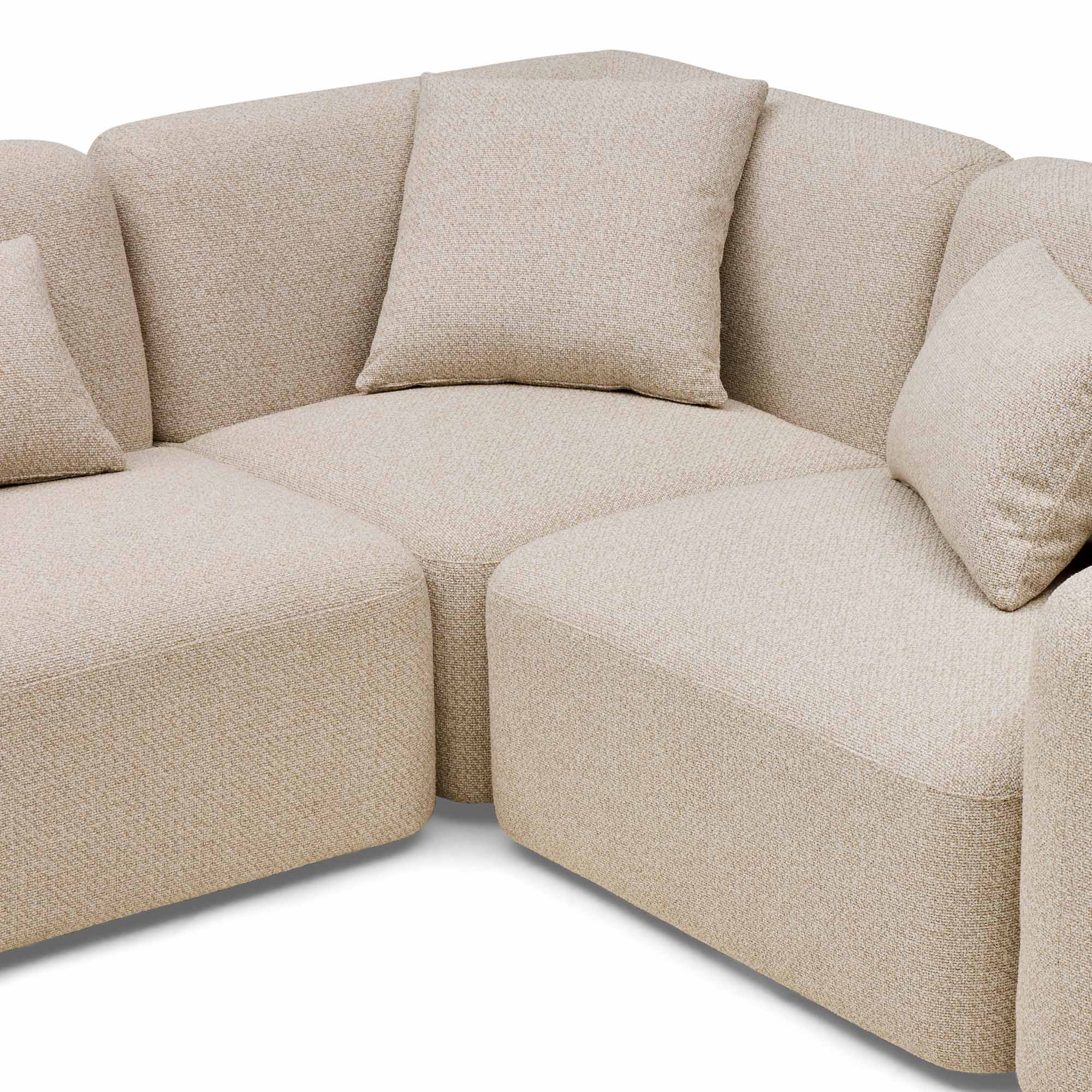 Pascal Modular Sofa Biscuit 4 Seat Corner