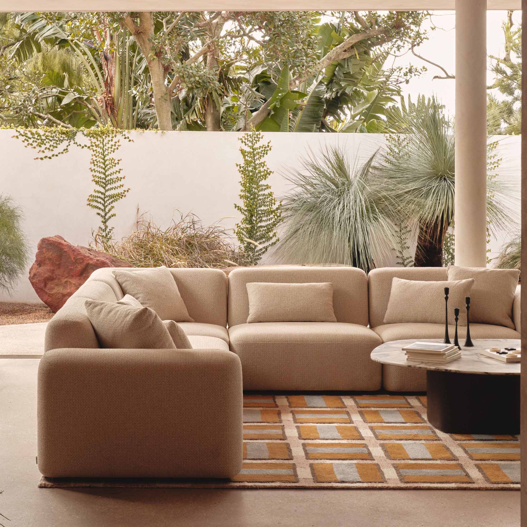 Pascal Modular Sofa Biscuit 4 Seat Corner