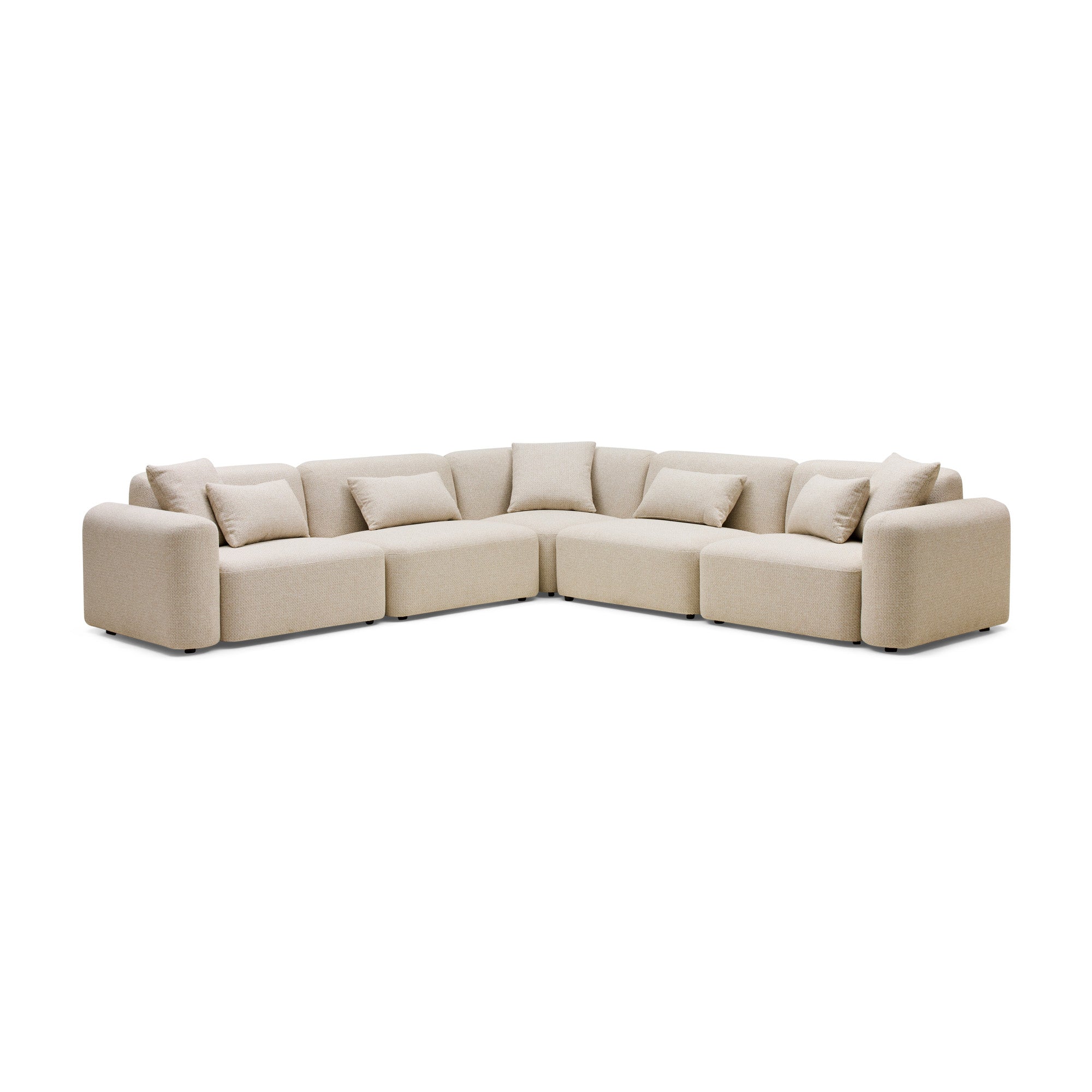 Pascal Modular Sofa Biscuit 5 Seat Corner