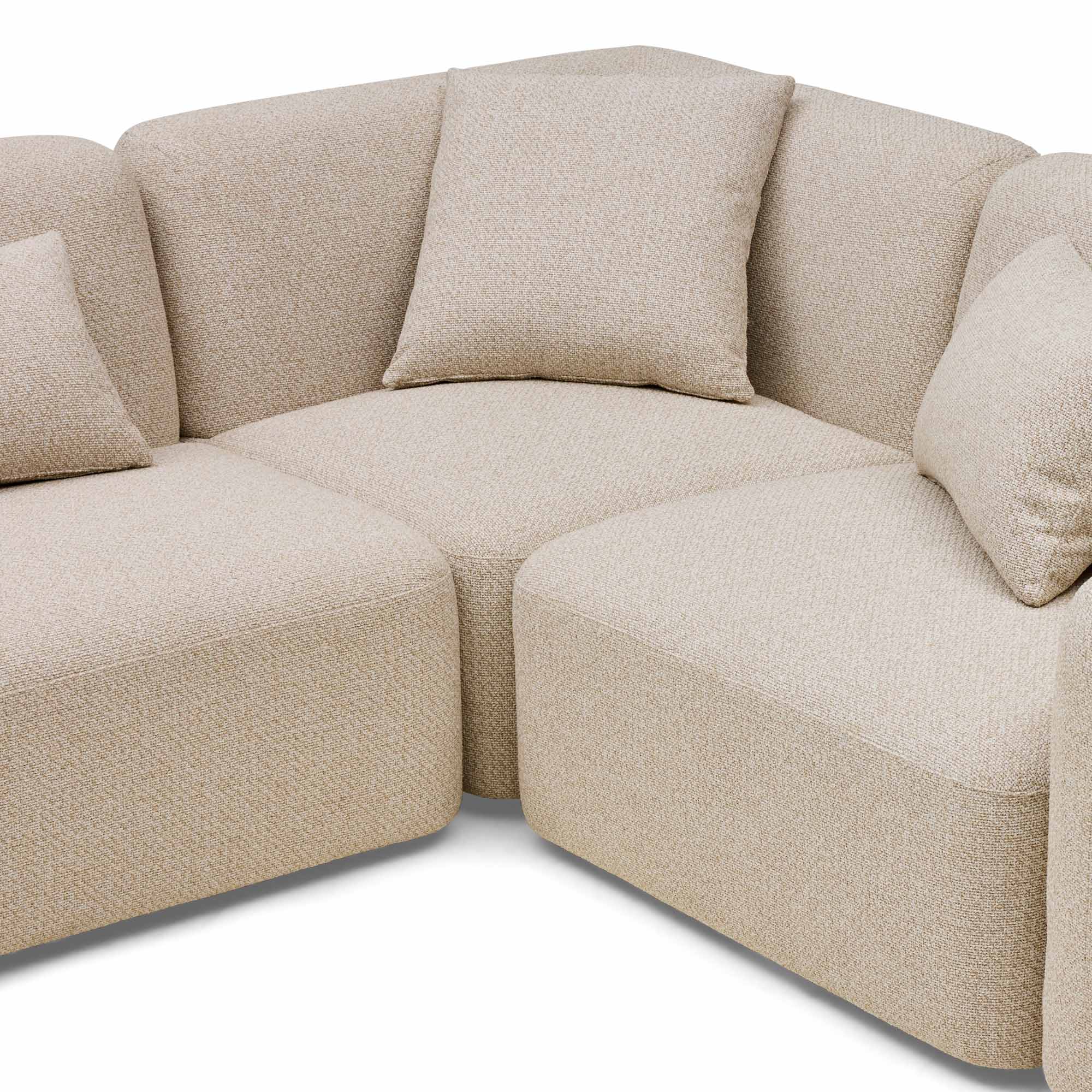 Pascal Modular Sofa Biscuit 5 Seat Corner