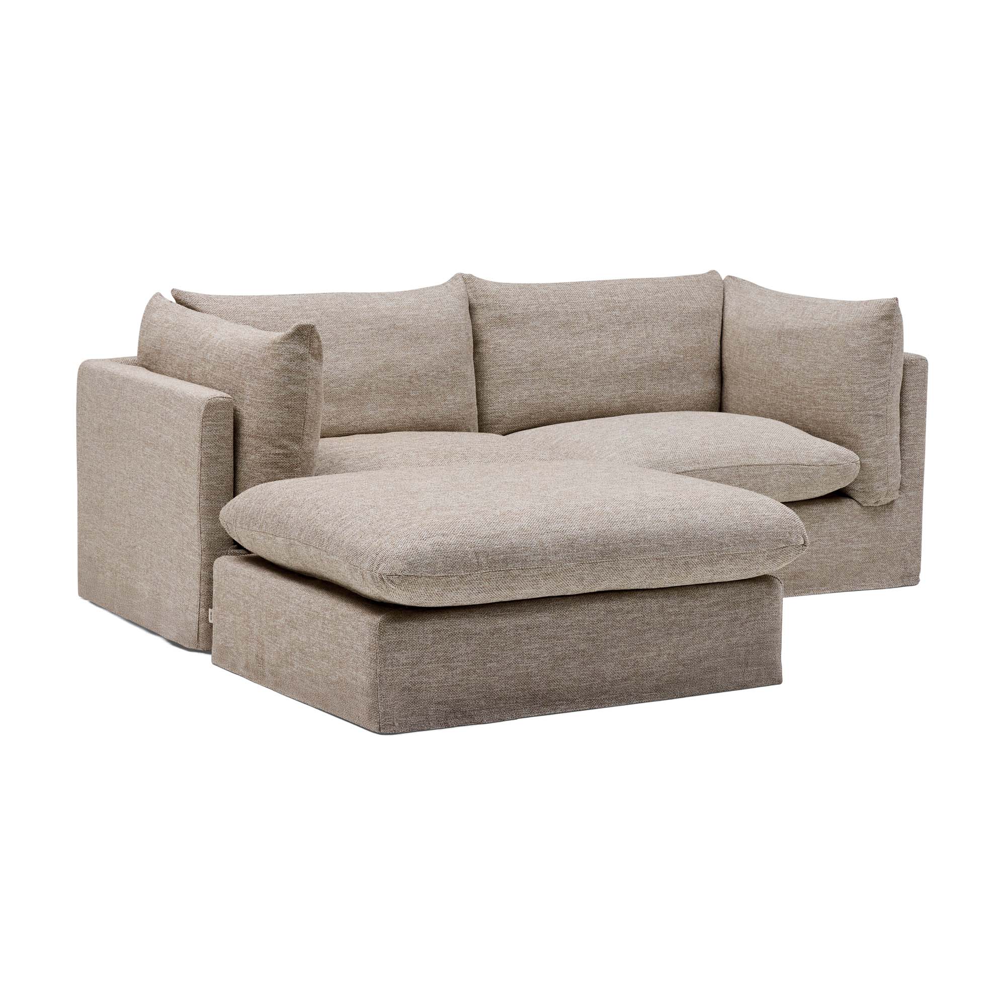 Mia Modular Sofa Husk 2 Seat with Ottoman