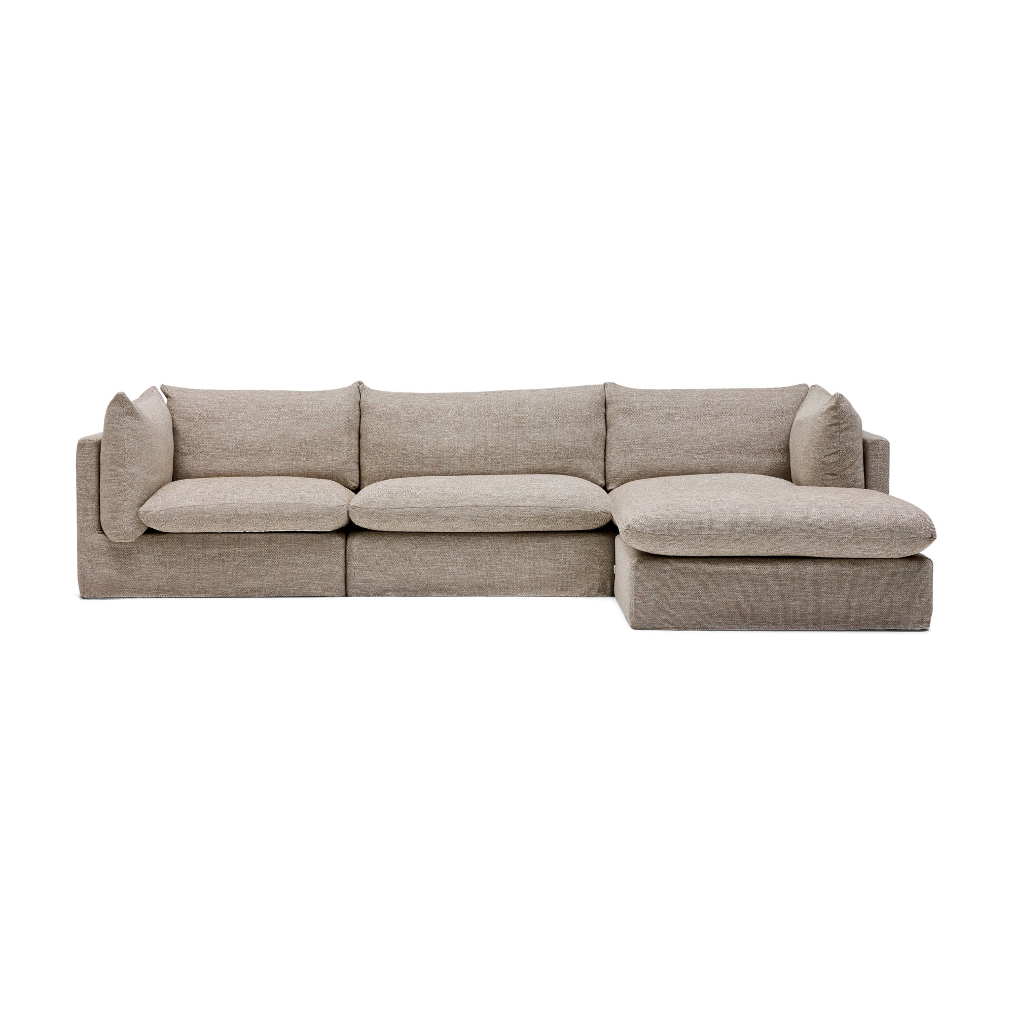 Mia Modular Sofa Husk 3 Seat with Ottoman