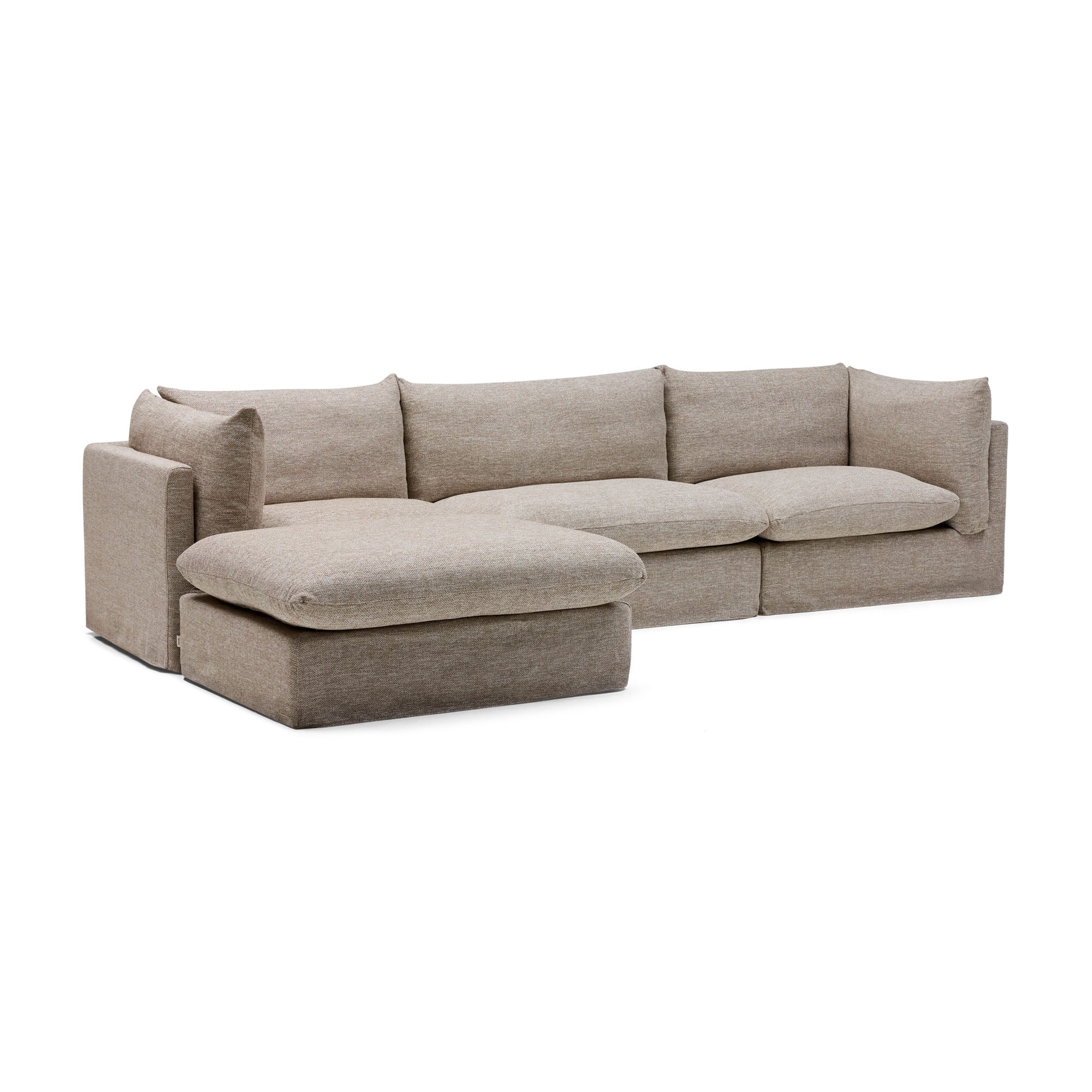 Mia Modular Sofa Husk 3 Seat with Ottoman