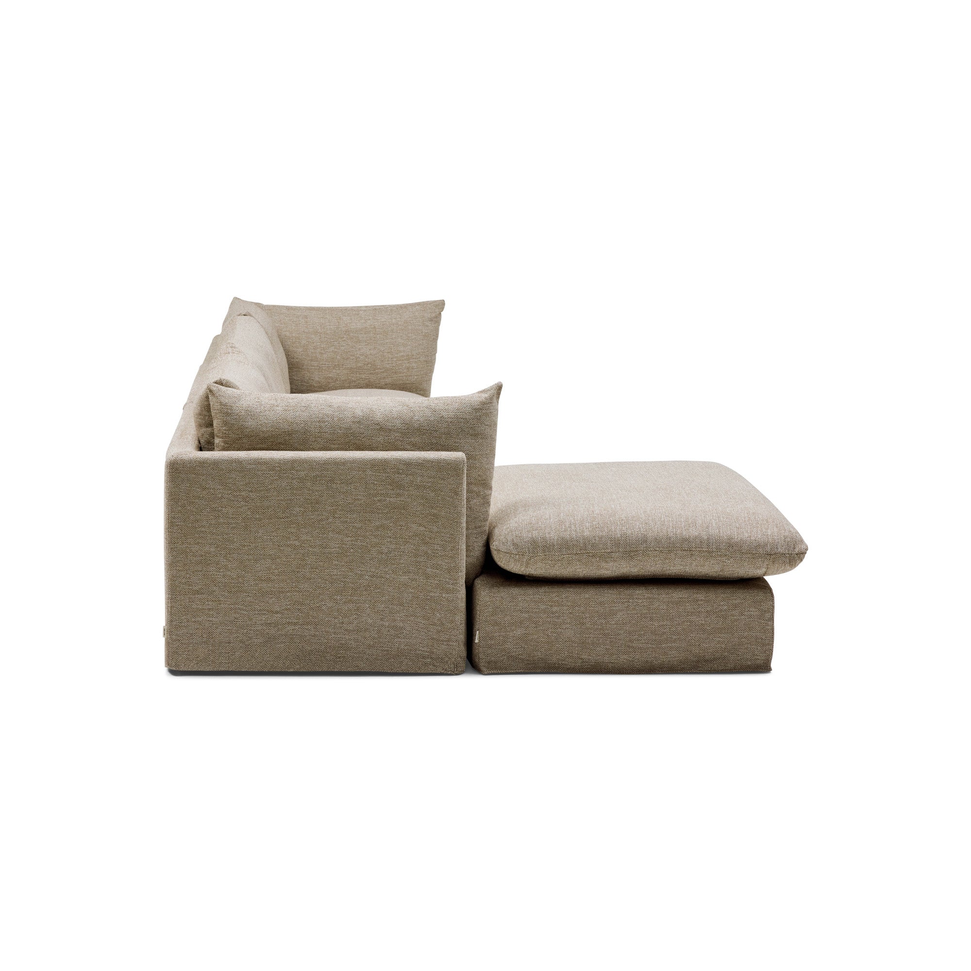Mia Modular Sofa Husk 3 Seat with Ottoman