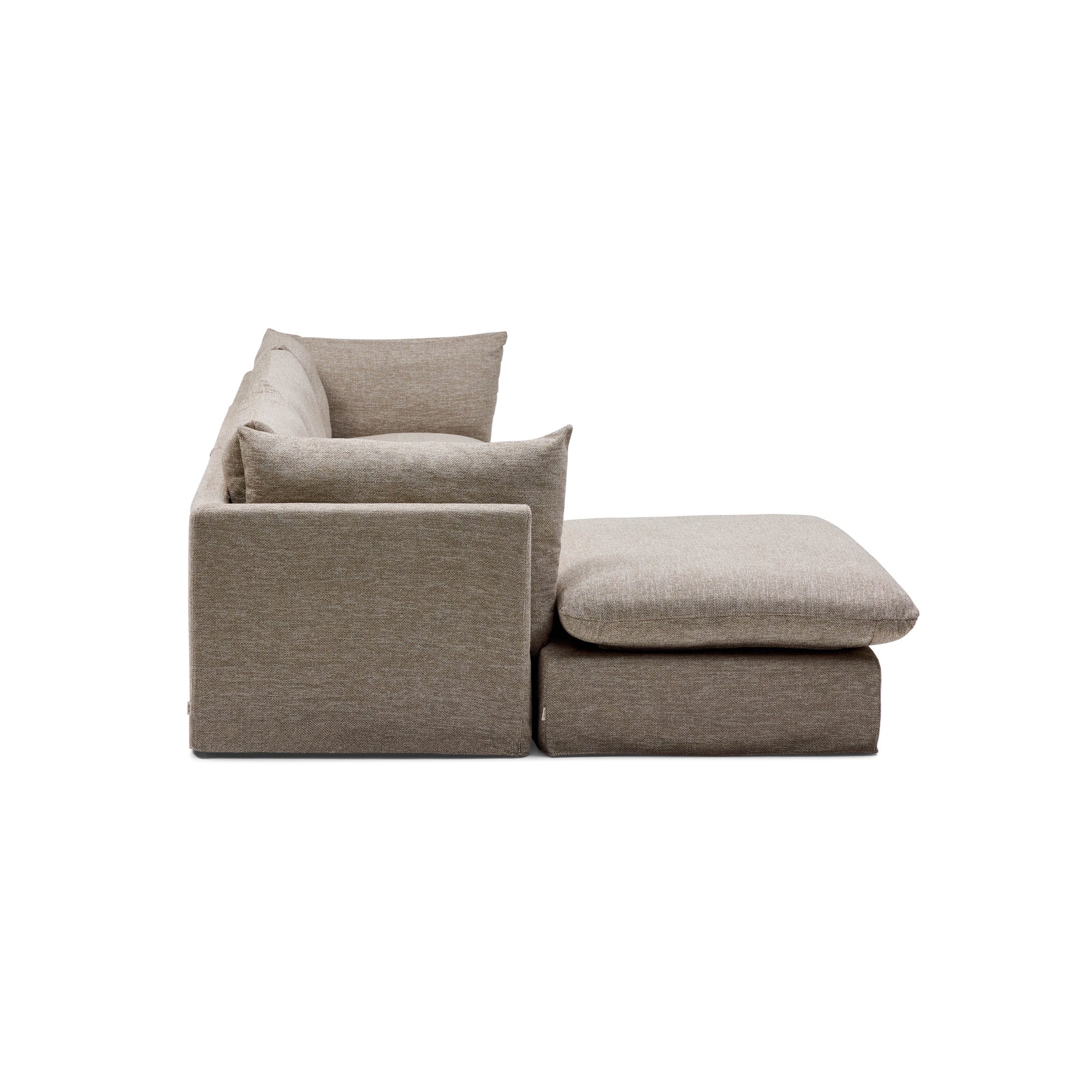 Mia Modular Sofa Husk 3 Seat with Ottoman