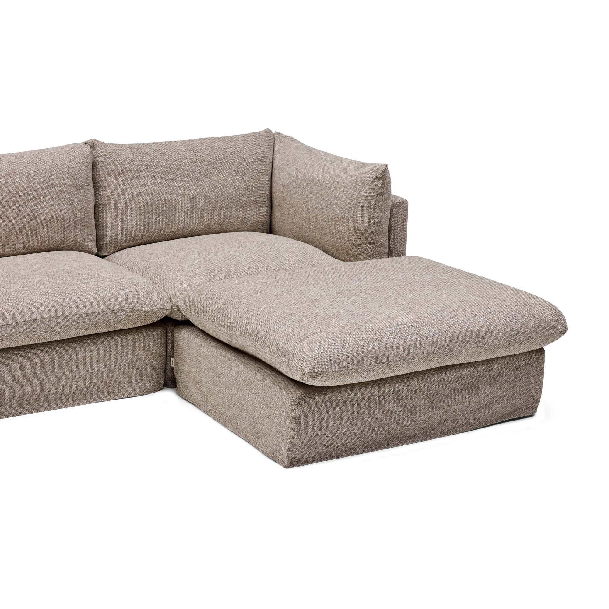 Mia Modular Sofa Husk 3 Seat with Ottoman