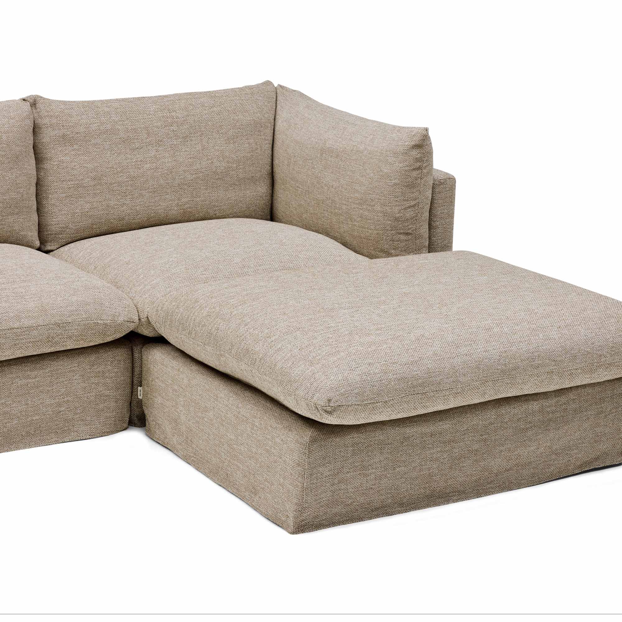 Mia Modular Sofa Husk 3 Seat with Ottoman