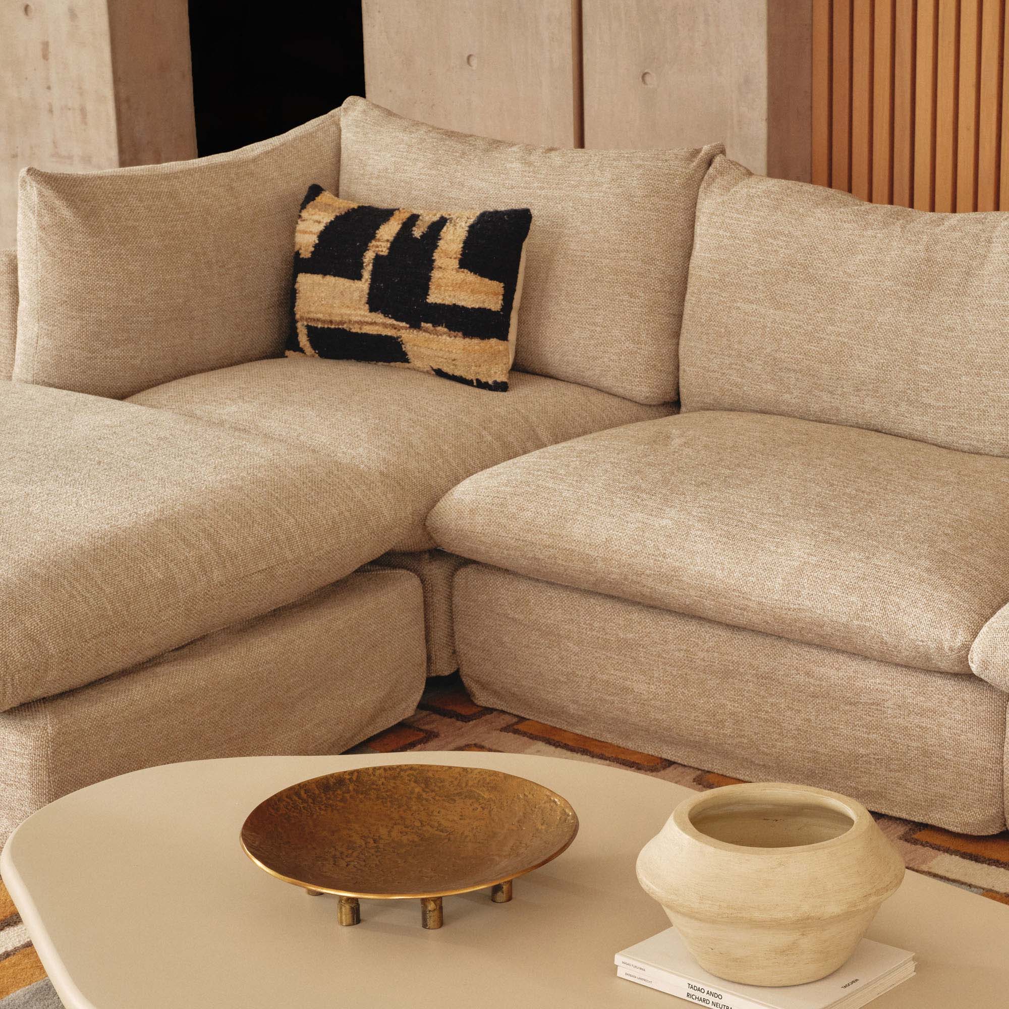 Mia Modular Sofa Husk 3 Seat with Ottoman