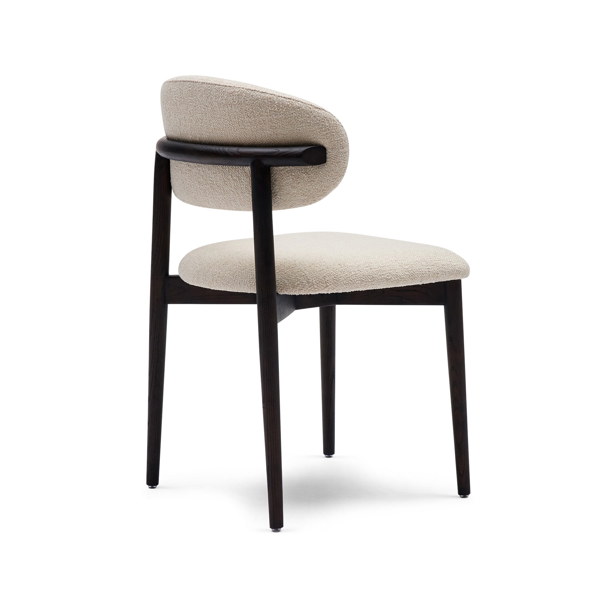 Nola Dining Chair Soft Ecru Walnut