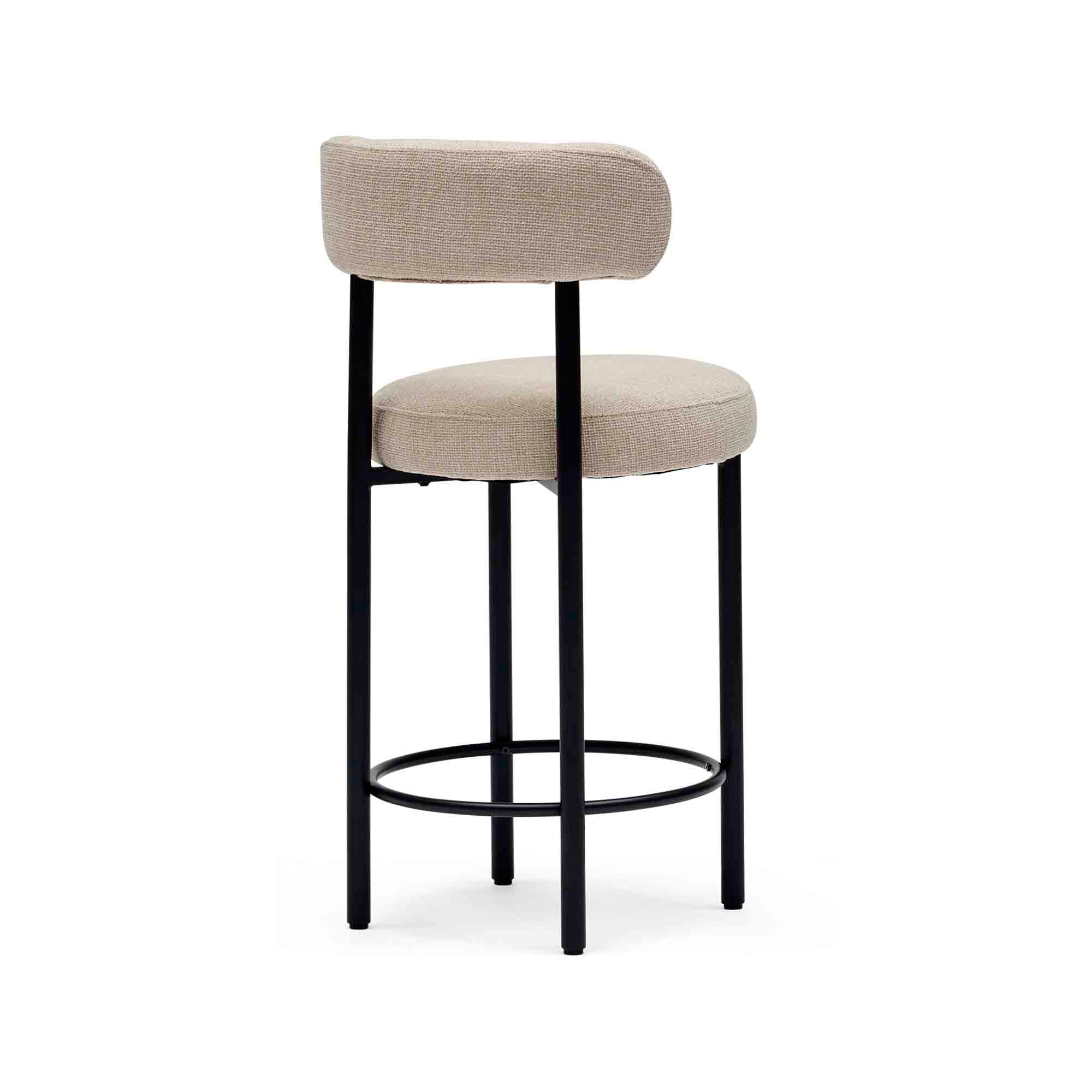 Franco Bar Stool Soft Ivory Black