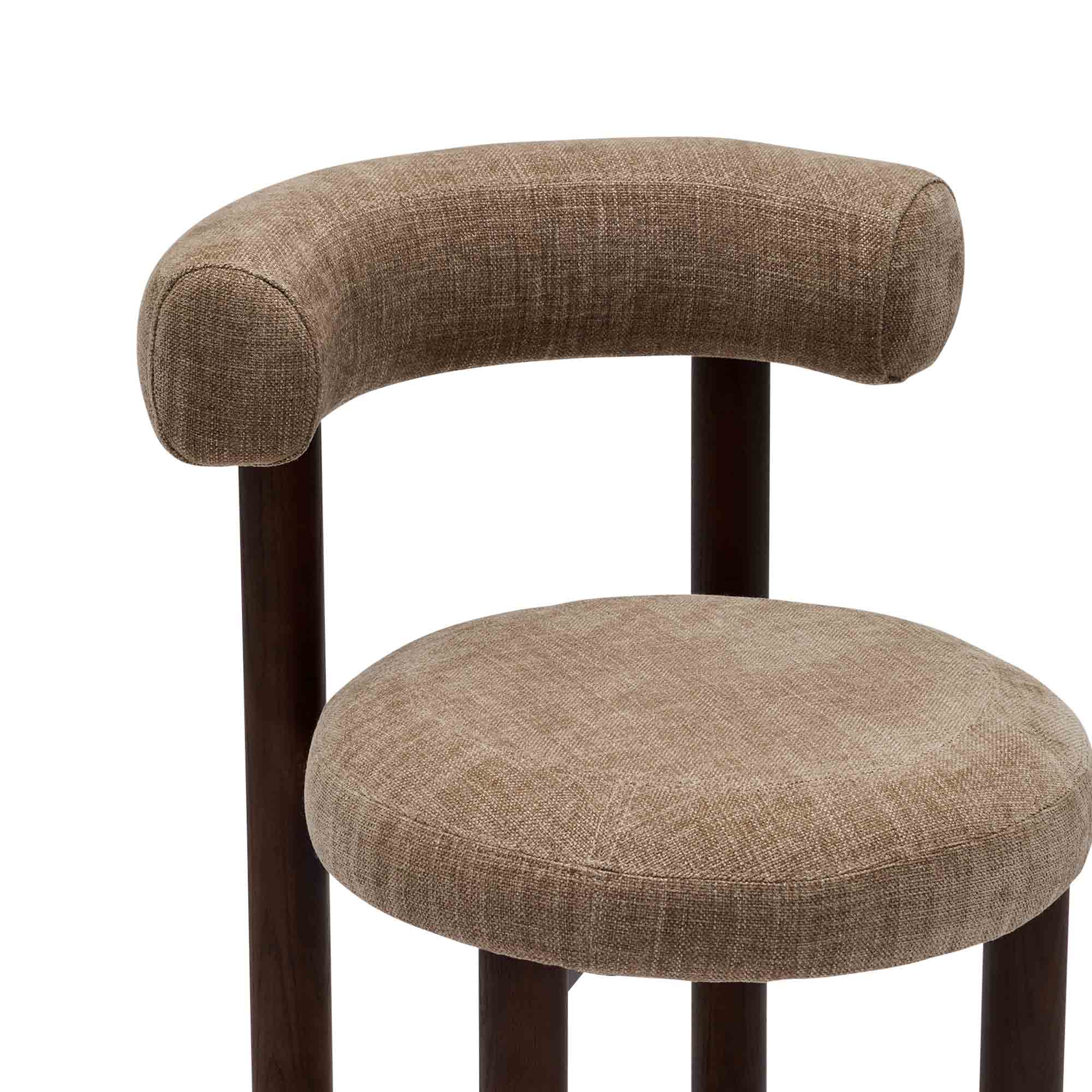 Rossi Bar Stool Mushroom Walnut