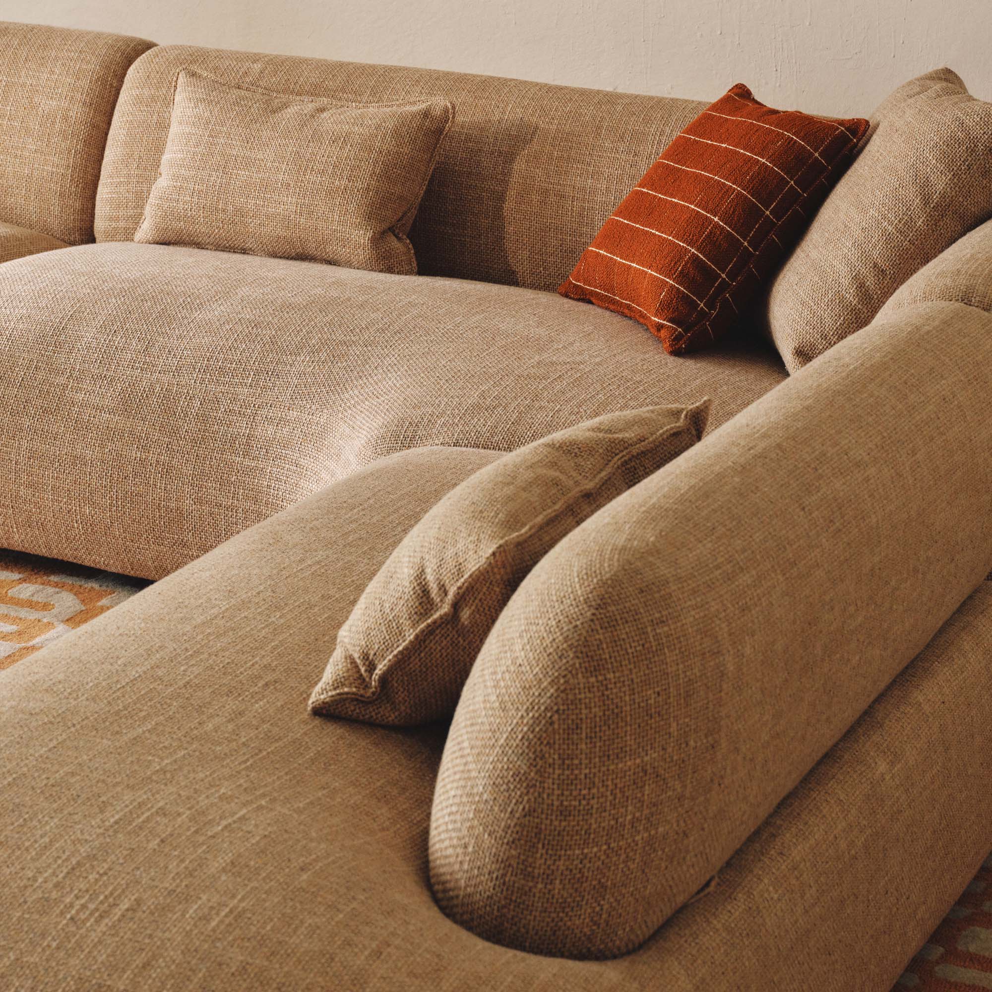 Beni Sectional Sofa Claystone Left Chaise