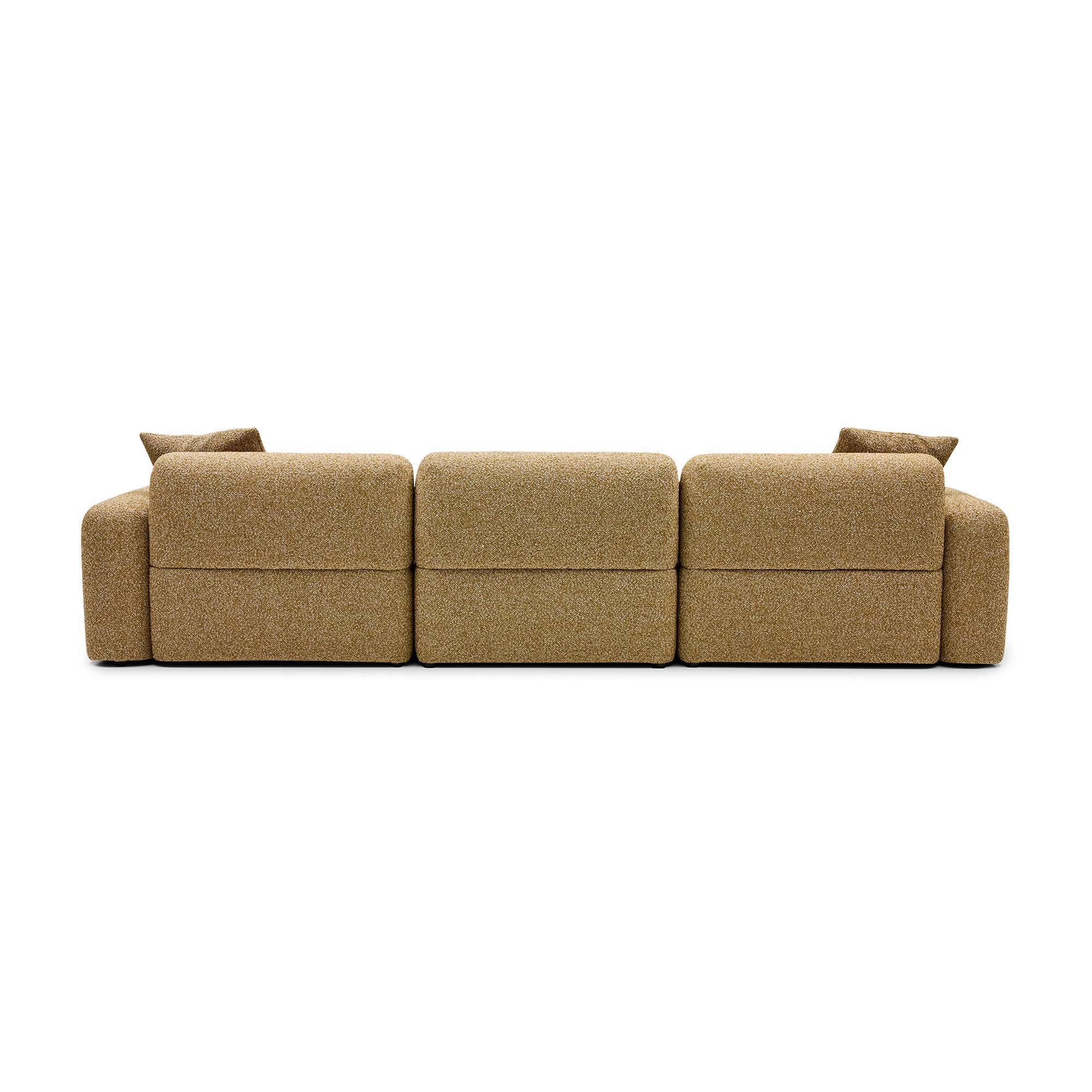 Paige Modular Sofa Dijon 3 Seat with Ottoman