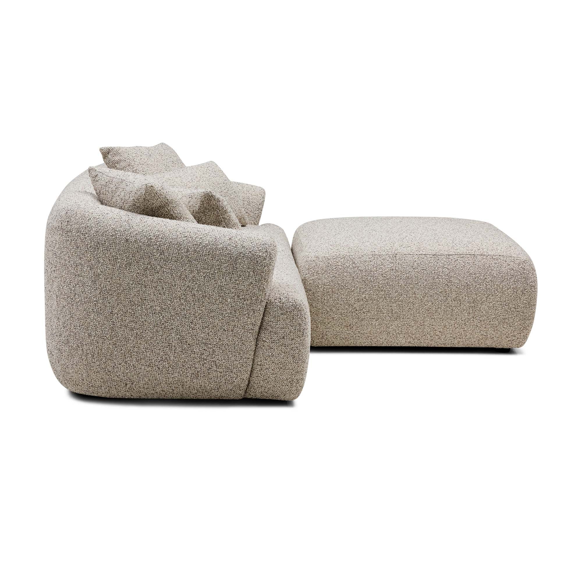 Harris Modular Sofa Moonstone 2 Seat with Ottoman