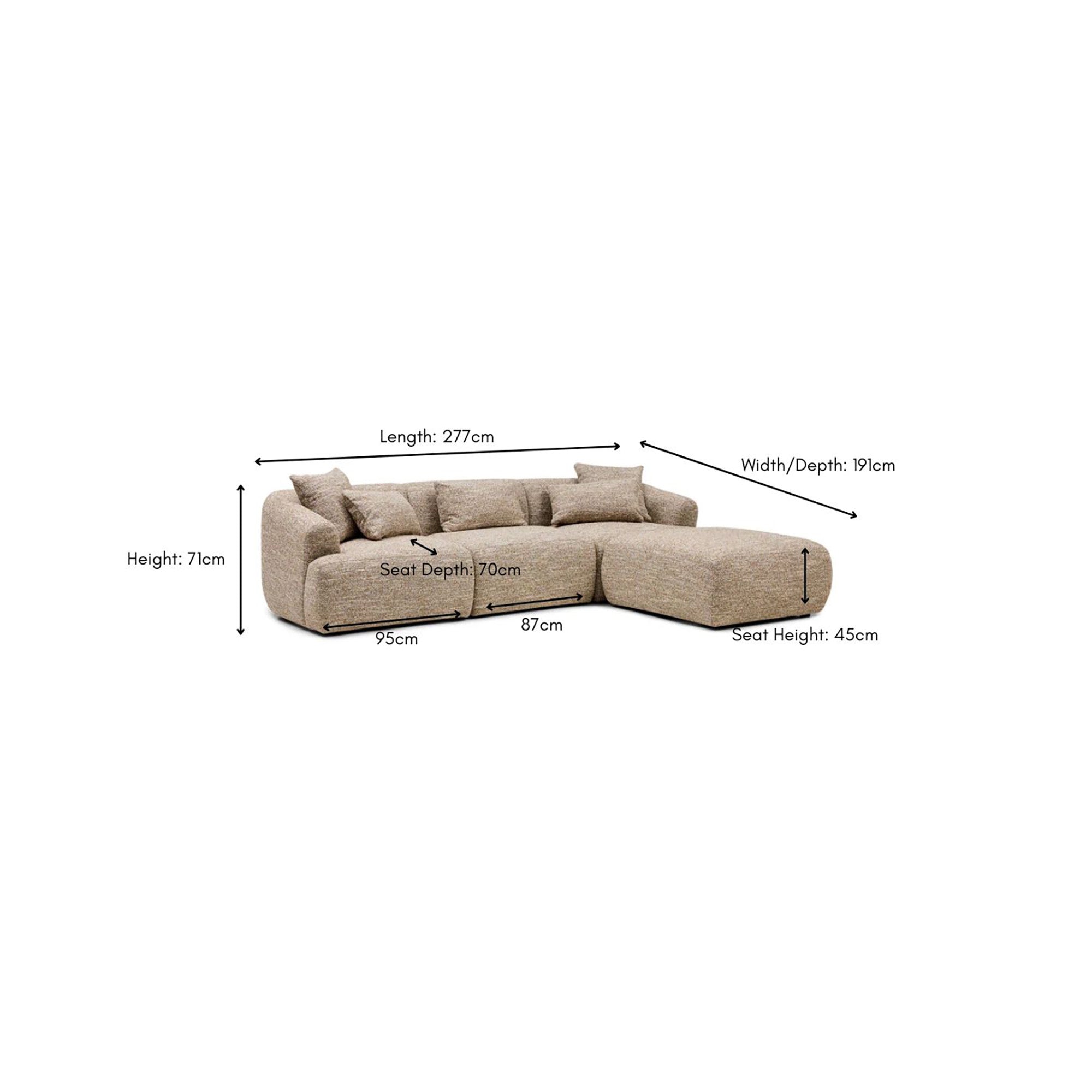 Harris Modular Sofa Desert 3 Seat with Ottoman