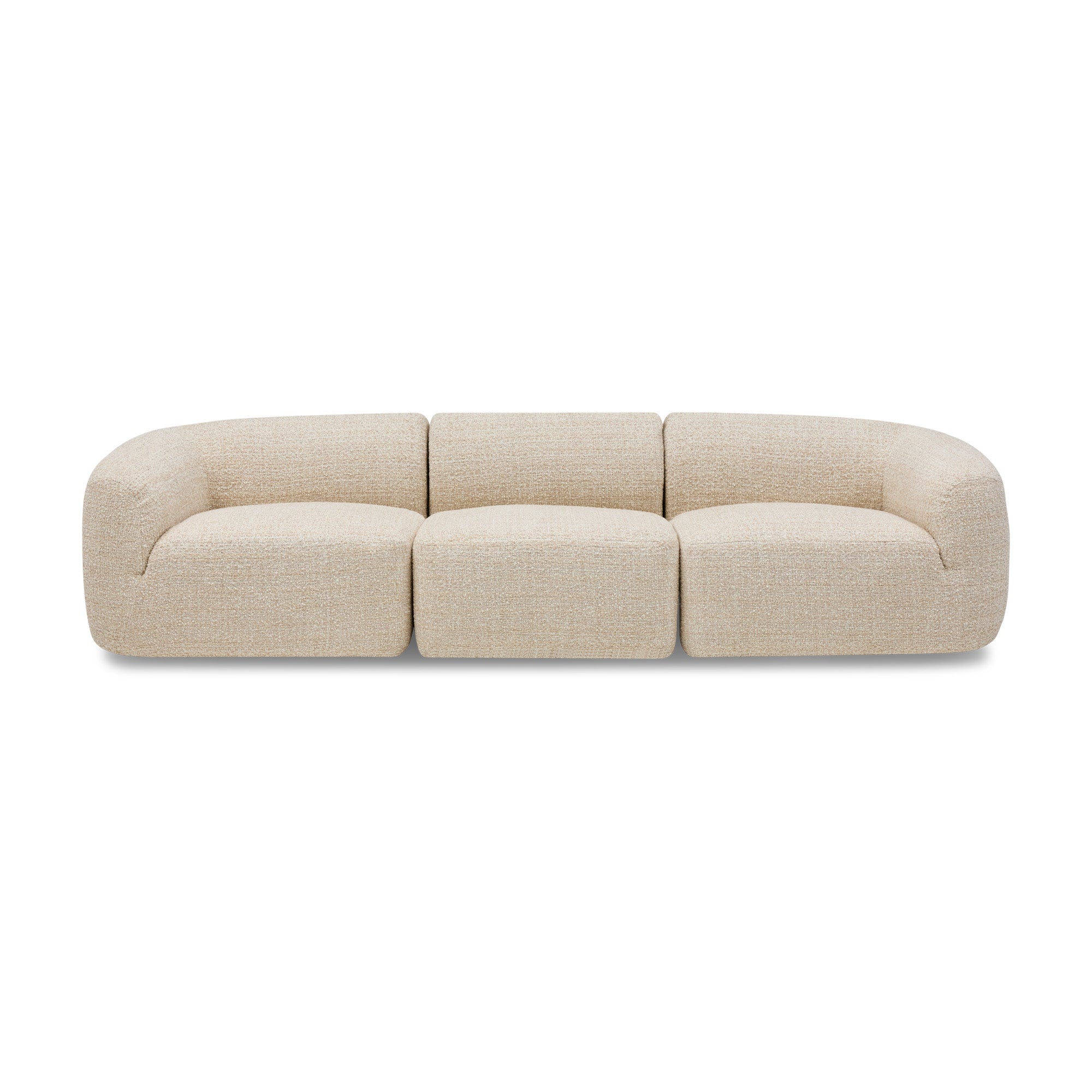 Olivia Modular Sofa Greige Pebble 3 Seat