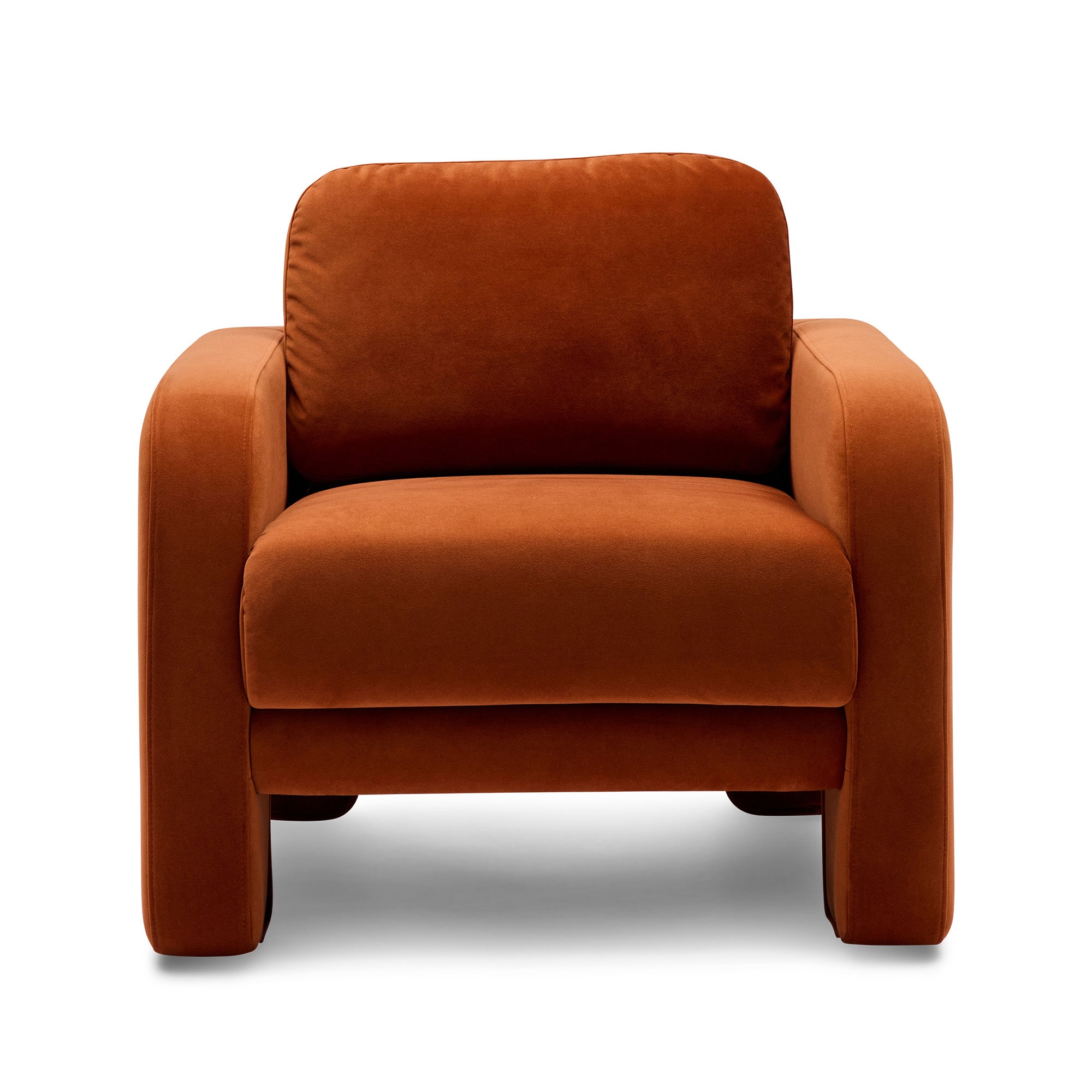 Adele Chair Tangerine Velvet