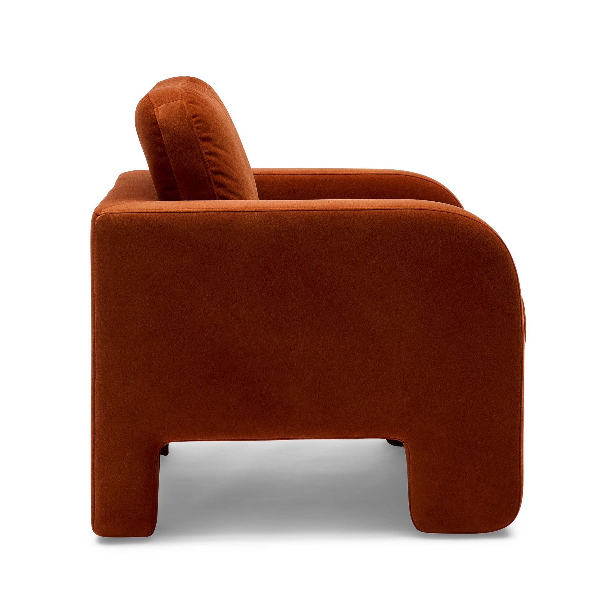 Adele Chair Tangerine Velvet
