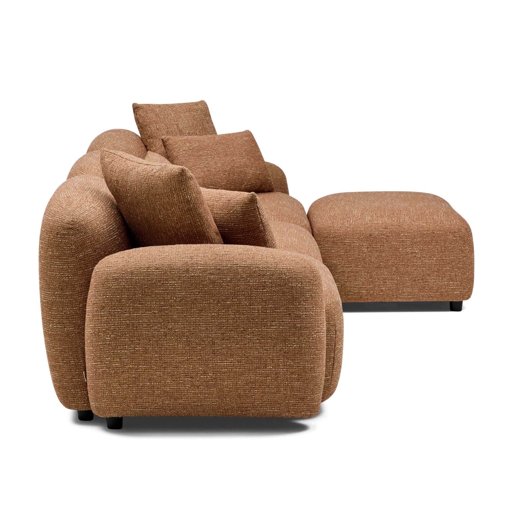 Kaia Modular Sofa Hazelnut 3 Seat with Ottoman