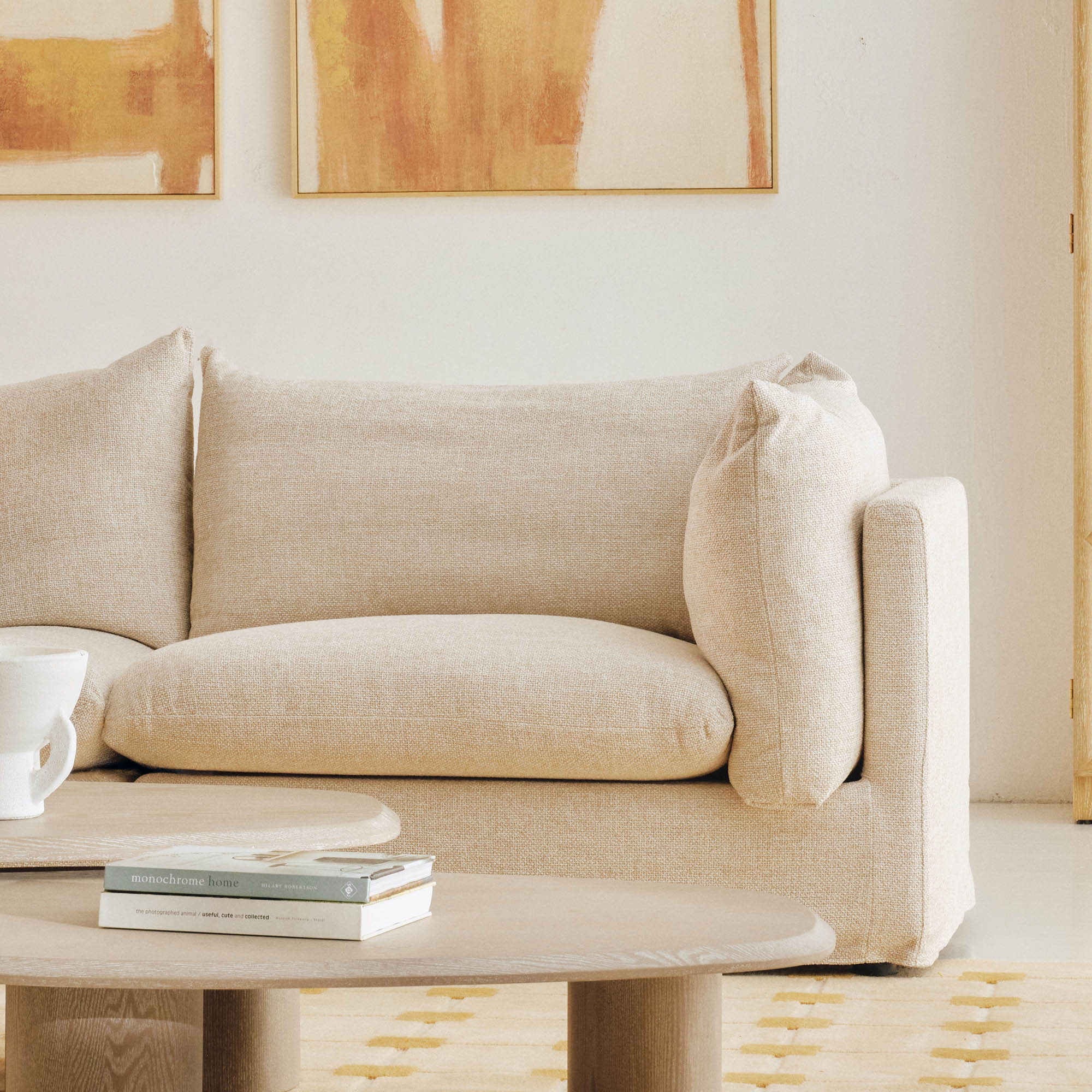 Mia Modular Sofa Dune 2 Seat with Ottoman