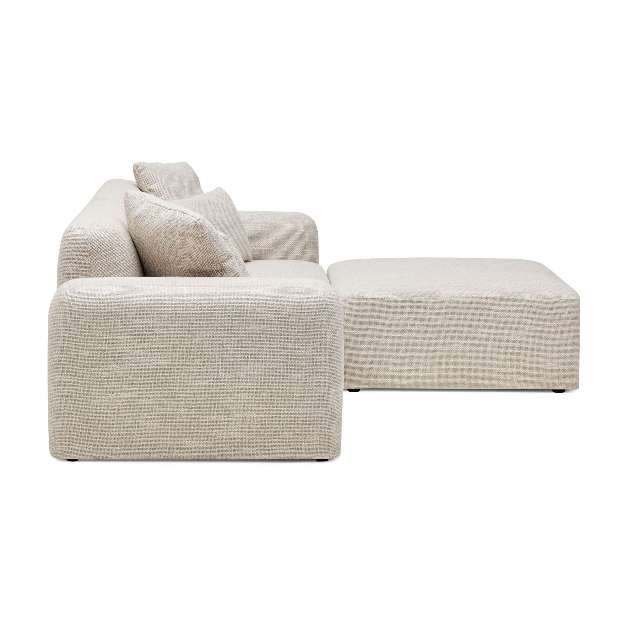 Paige Modular Sofa Oyster Weave 2 Seat with Ottoman