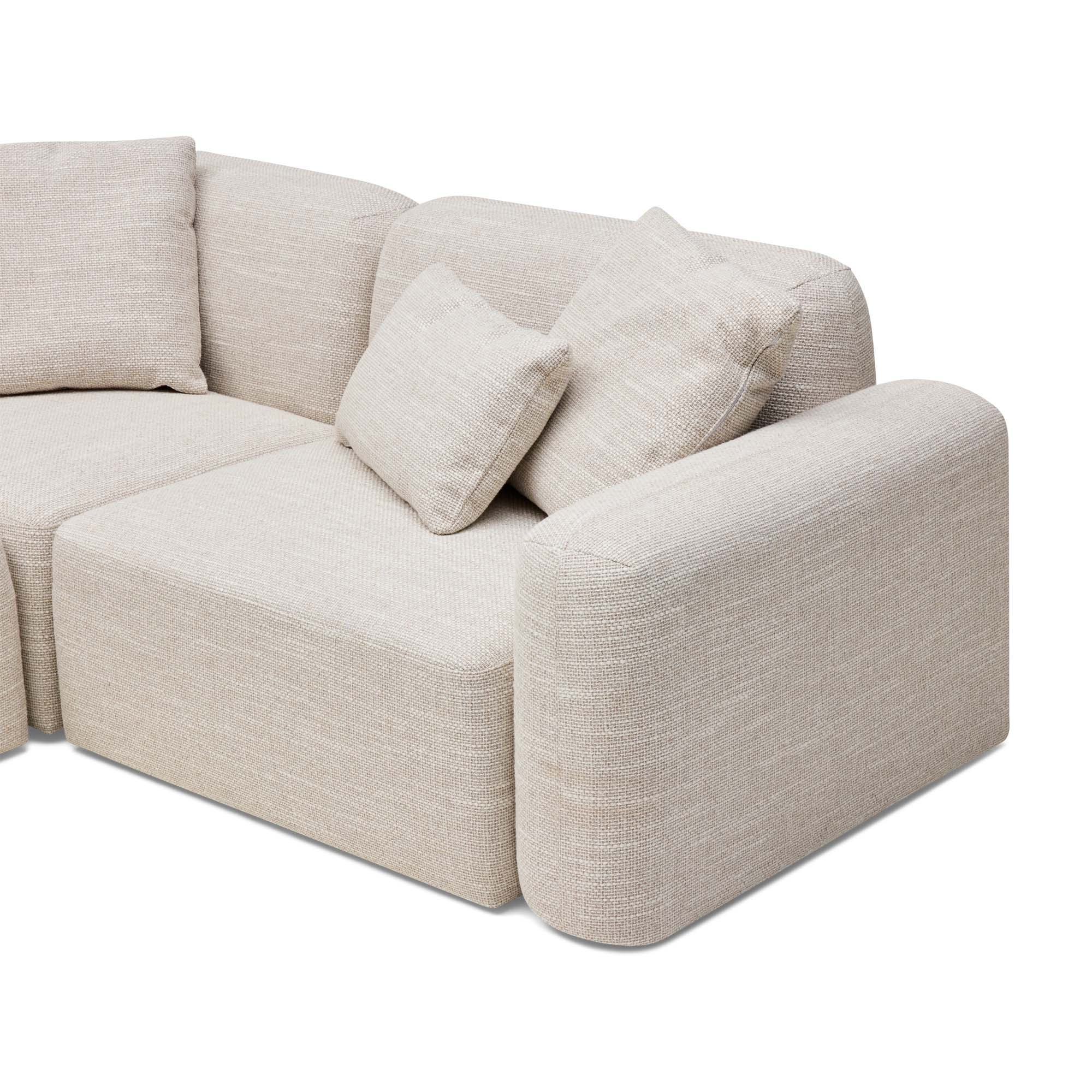Paige Modular Sofa Oyster Weave 5 Seat Corner
