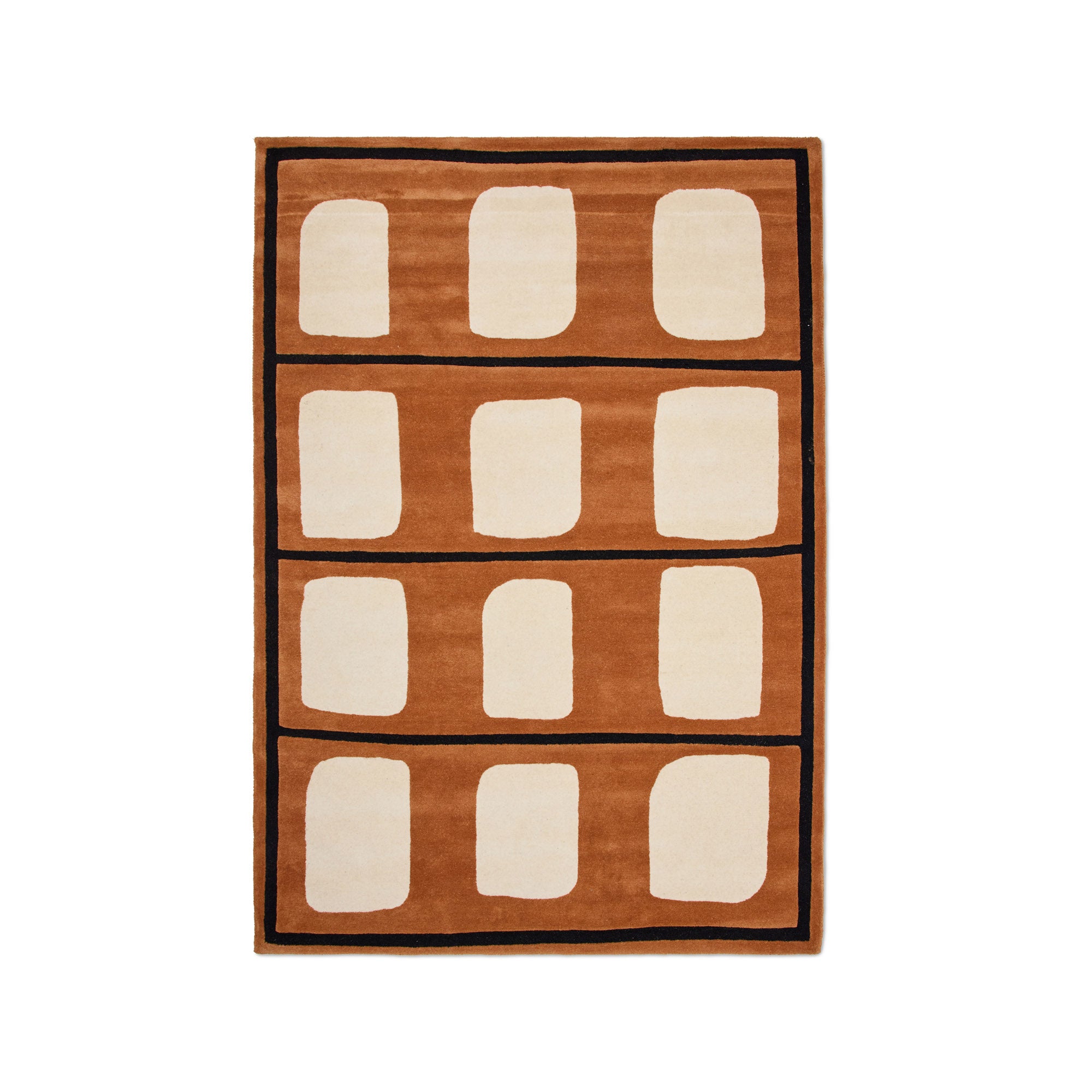 Esme Rug Orange Black 200 x 280