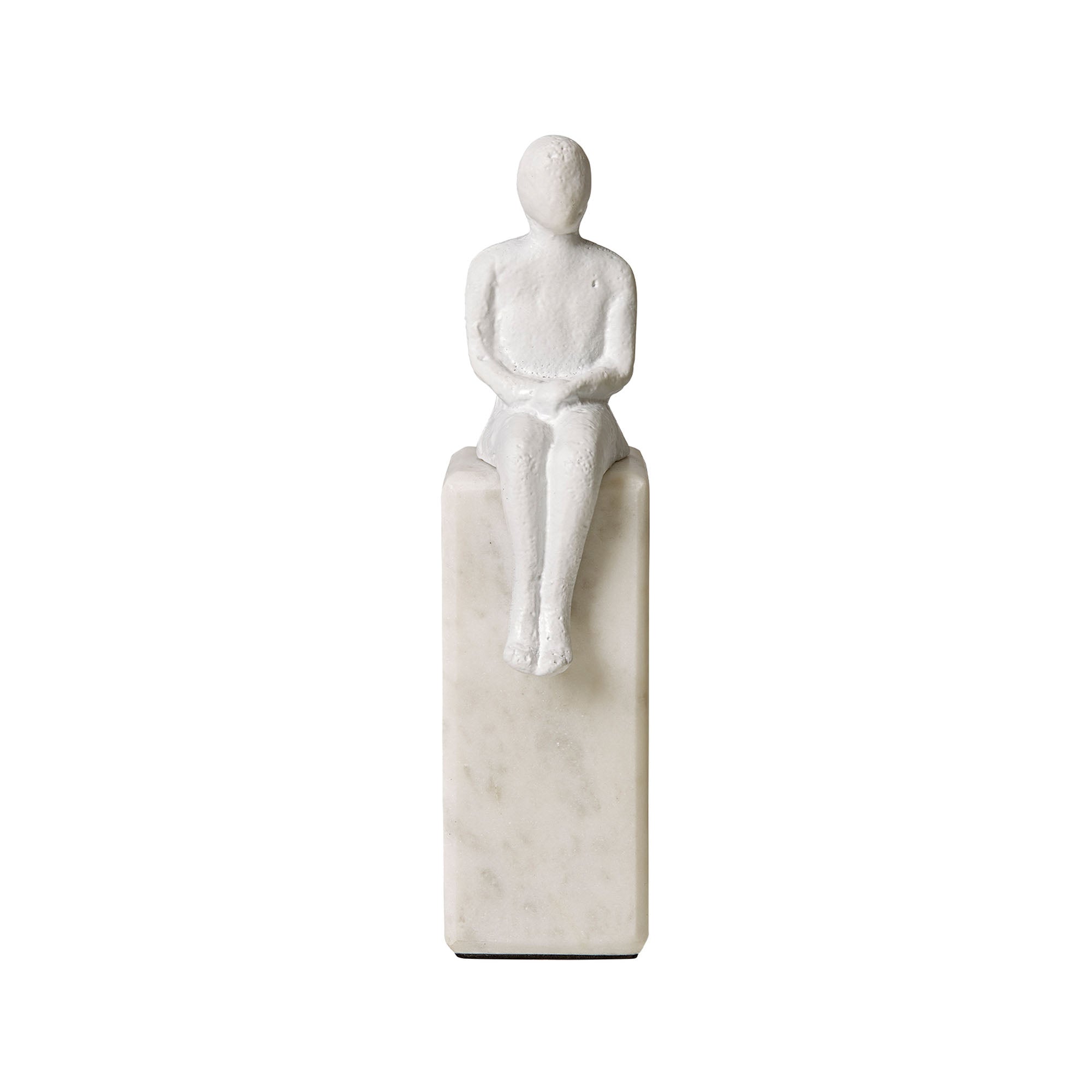 Banswara Sitting Man Bookend White