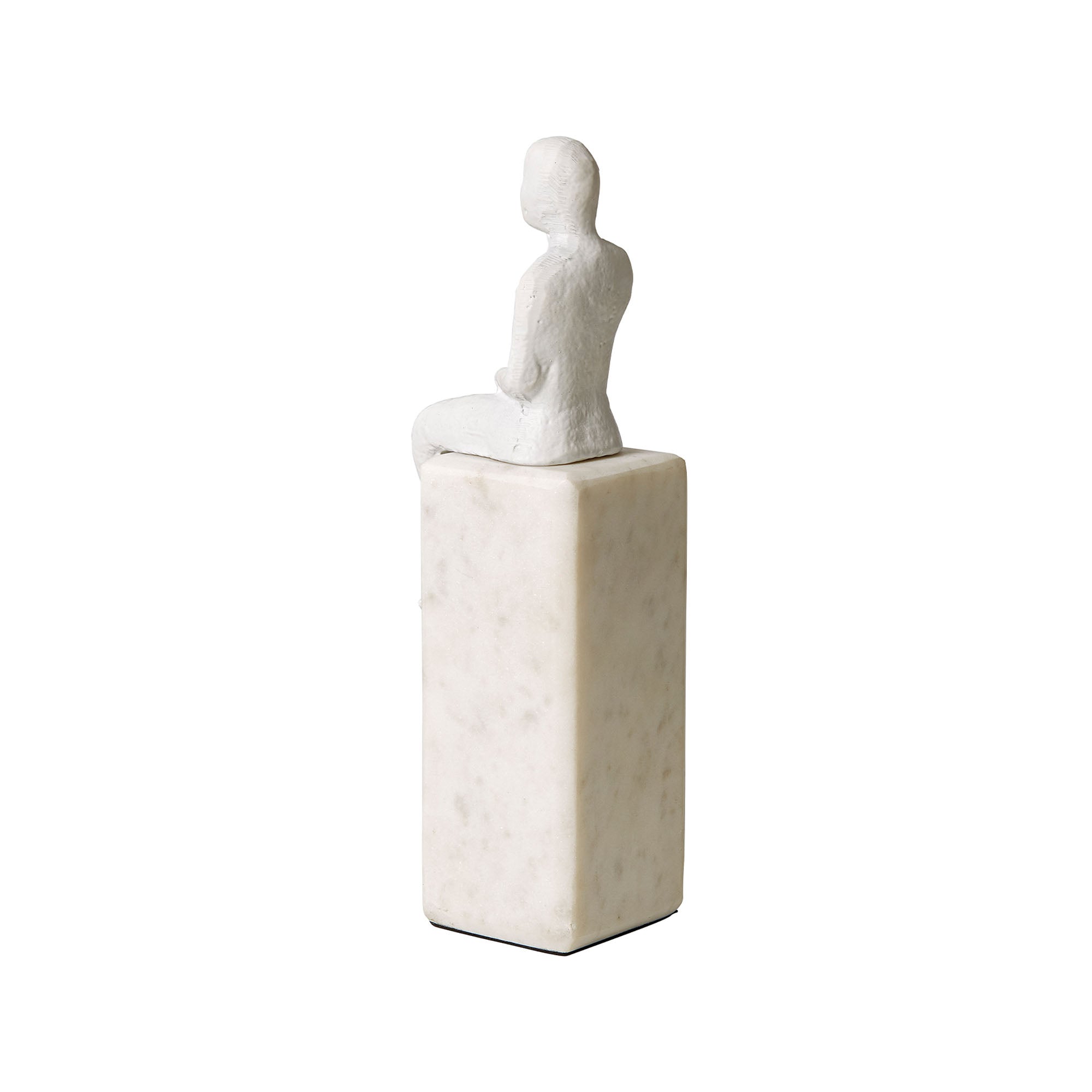 Banswara Sitting Man Bookend White