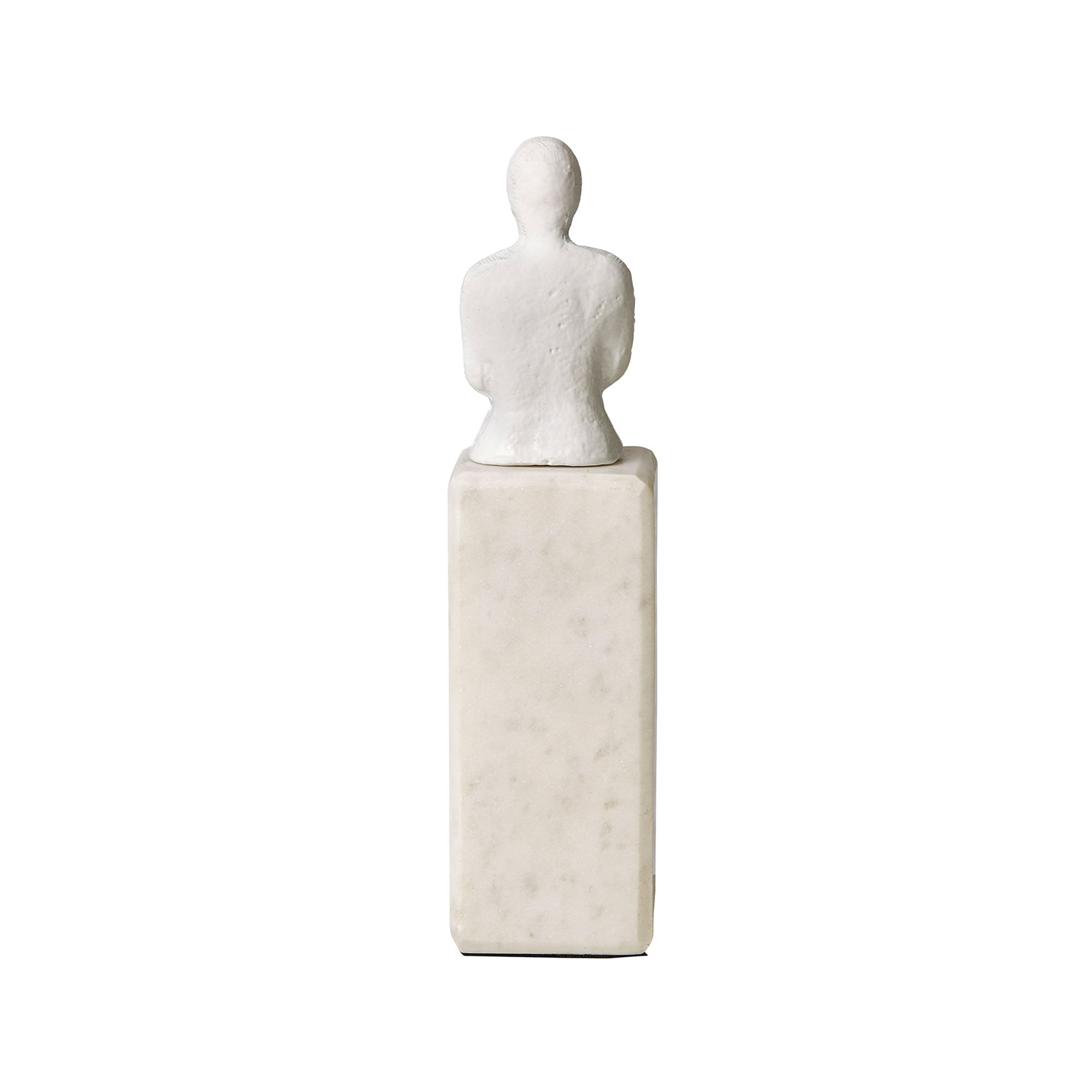 Banswara Sitting Man Bookend White