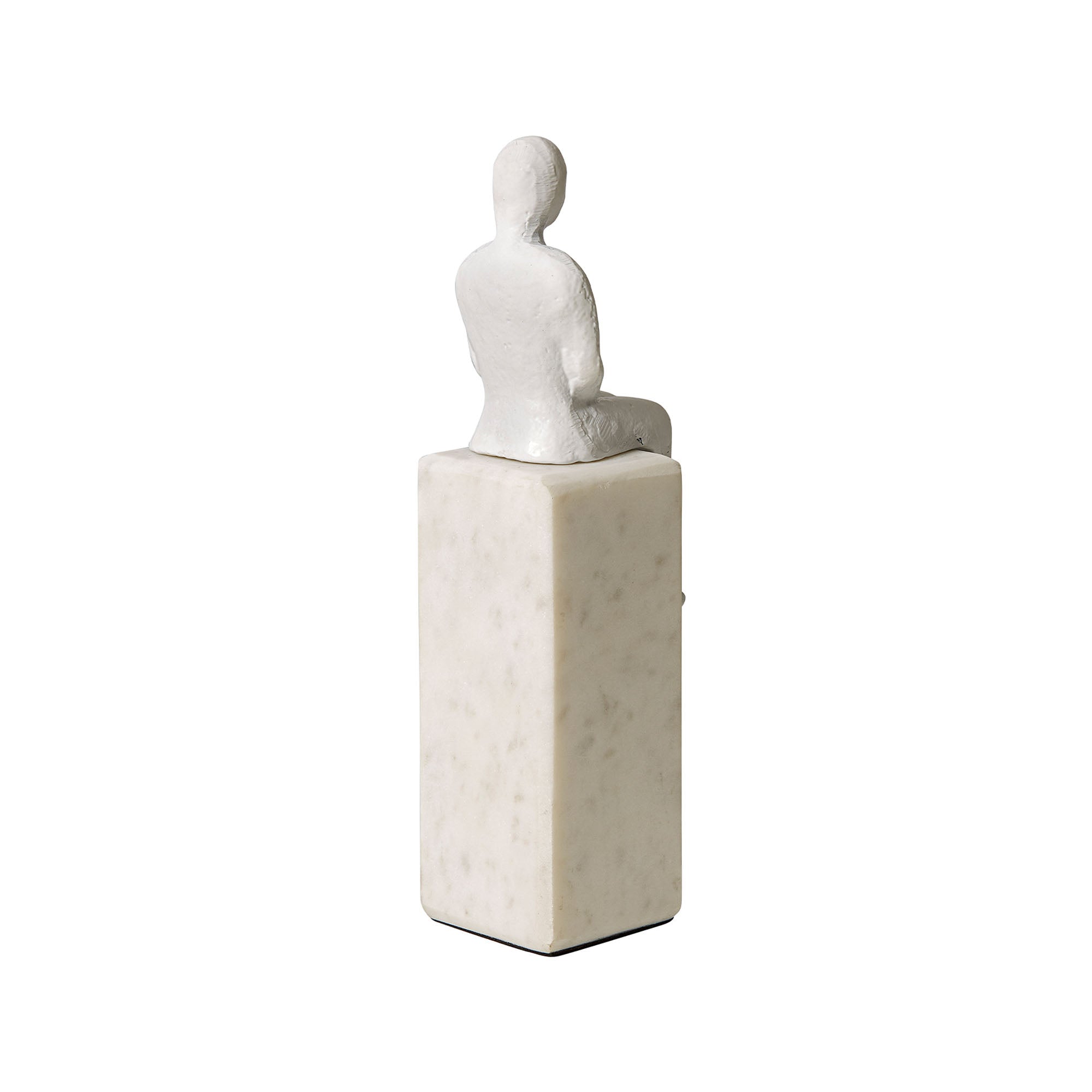 Banswara Sitting Man Bookend White