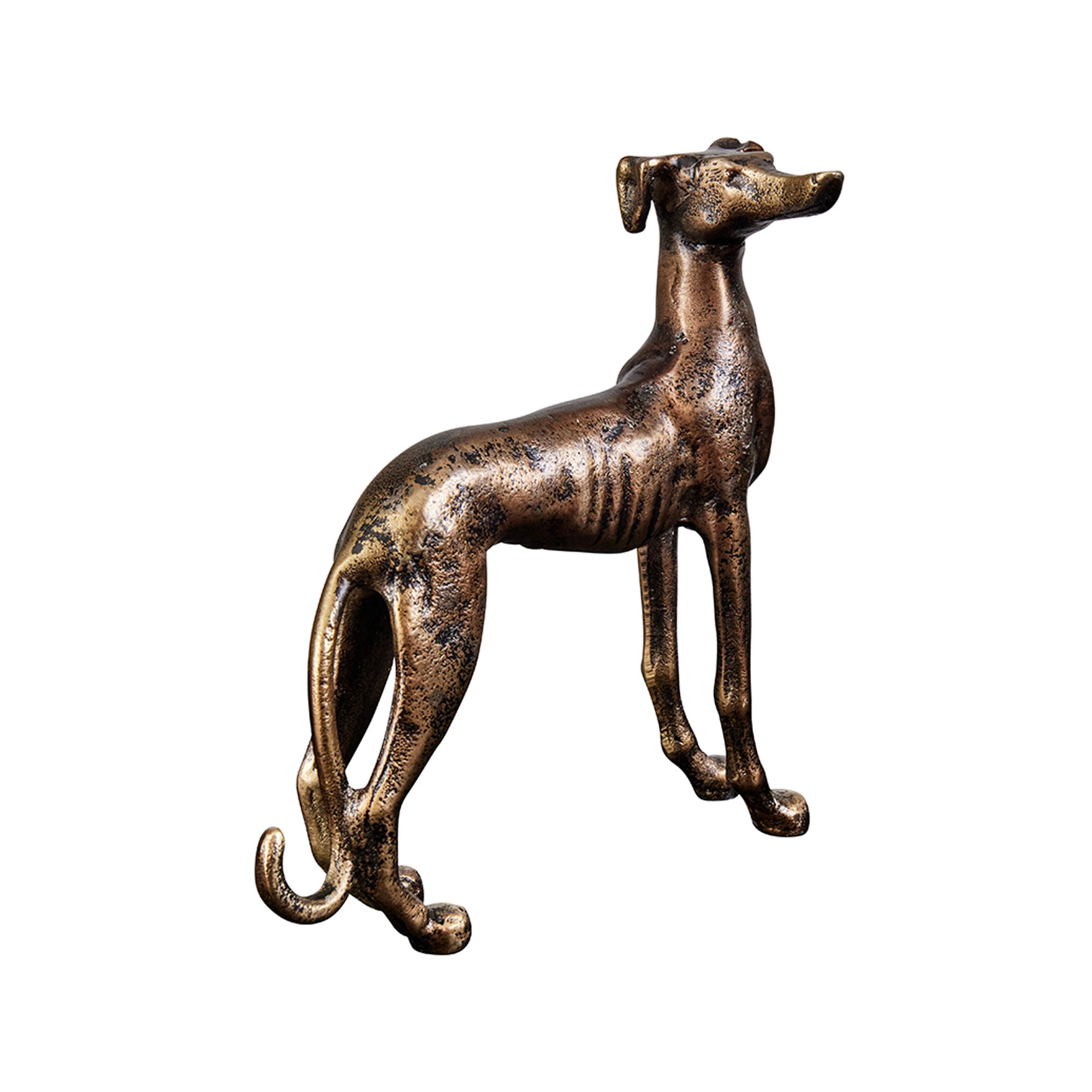 Rudi Greyhound Sculpture Brass