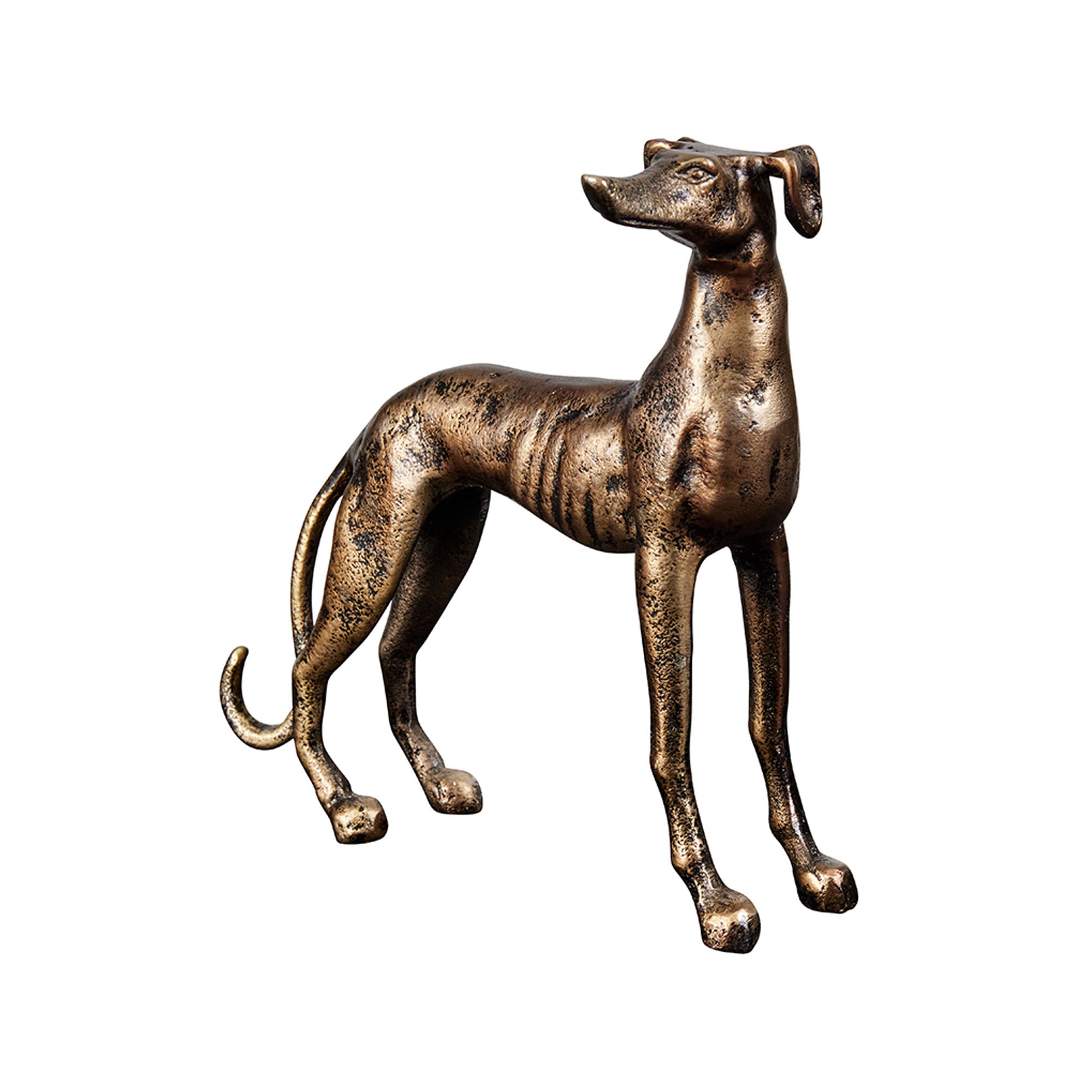 Rudi Greyhound Sculpture Brass