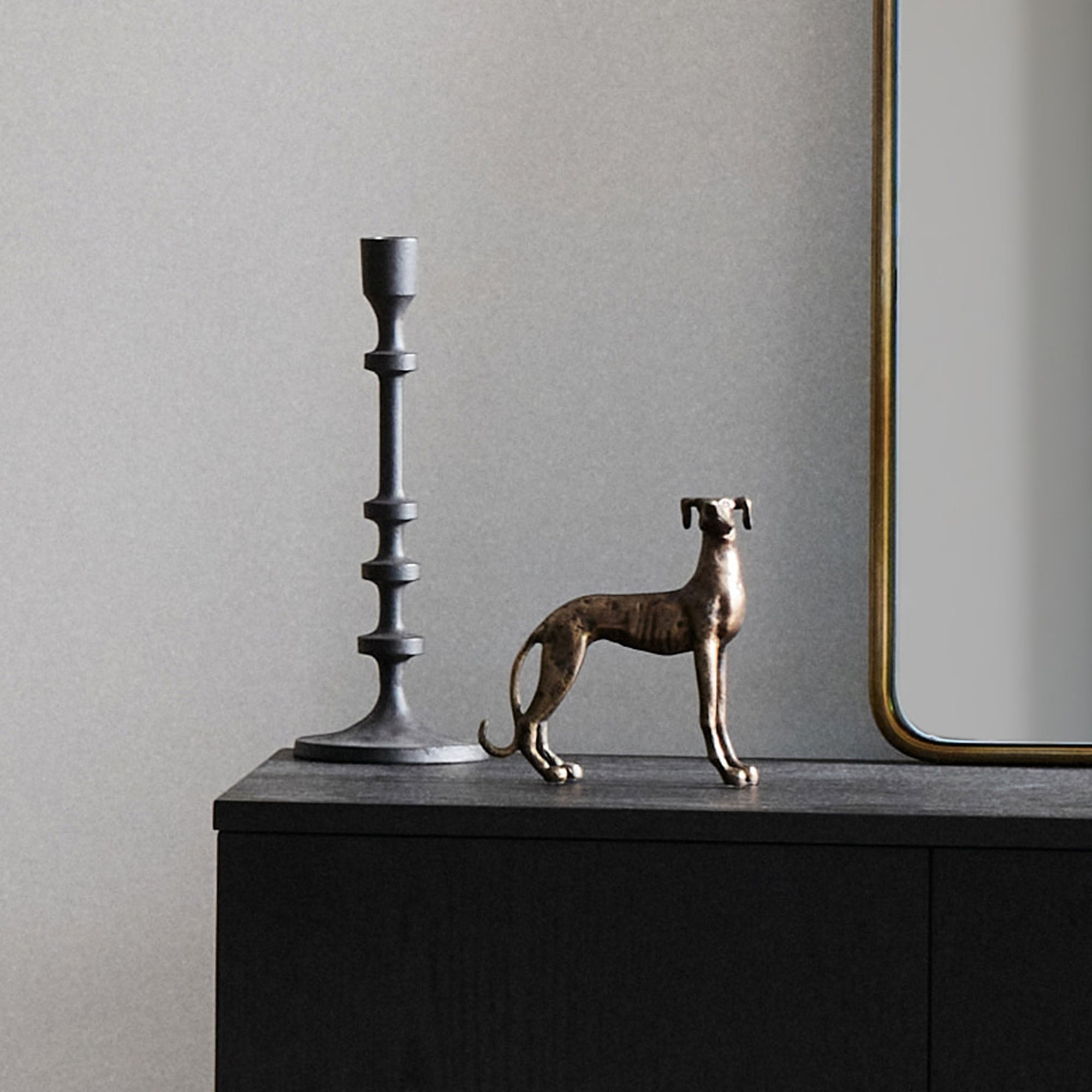 Rudi Greyhound Sculpture Brass