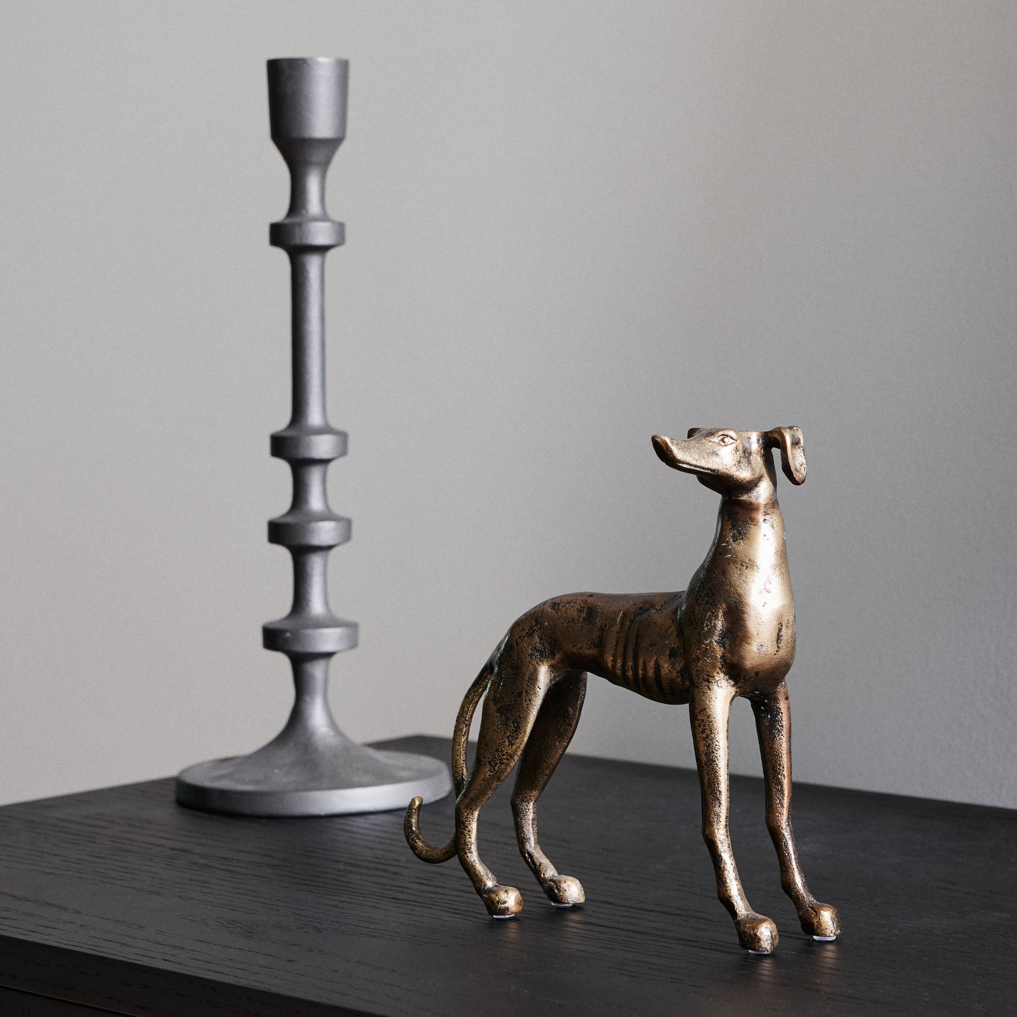 Rudi Greyhound Sculpture Brass