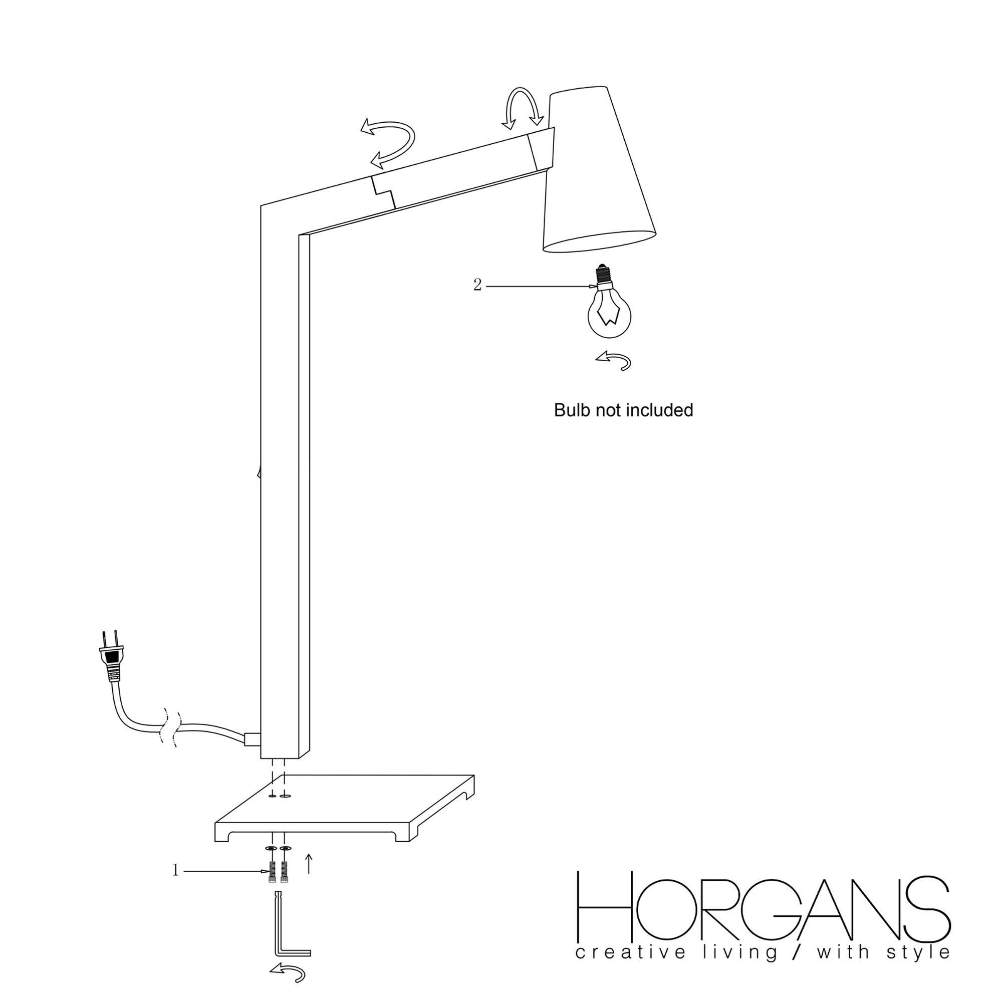 Tilt Table Lamp Black
