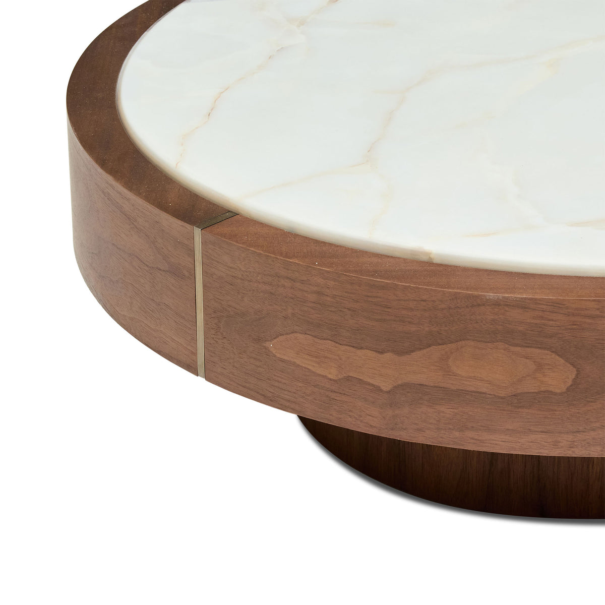 Tori Round Coffee Table Halo Walnut Small