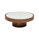 Tori Round Coffee Table Halo Walnut Large