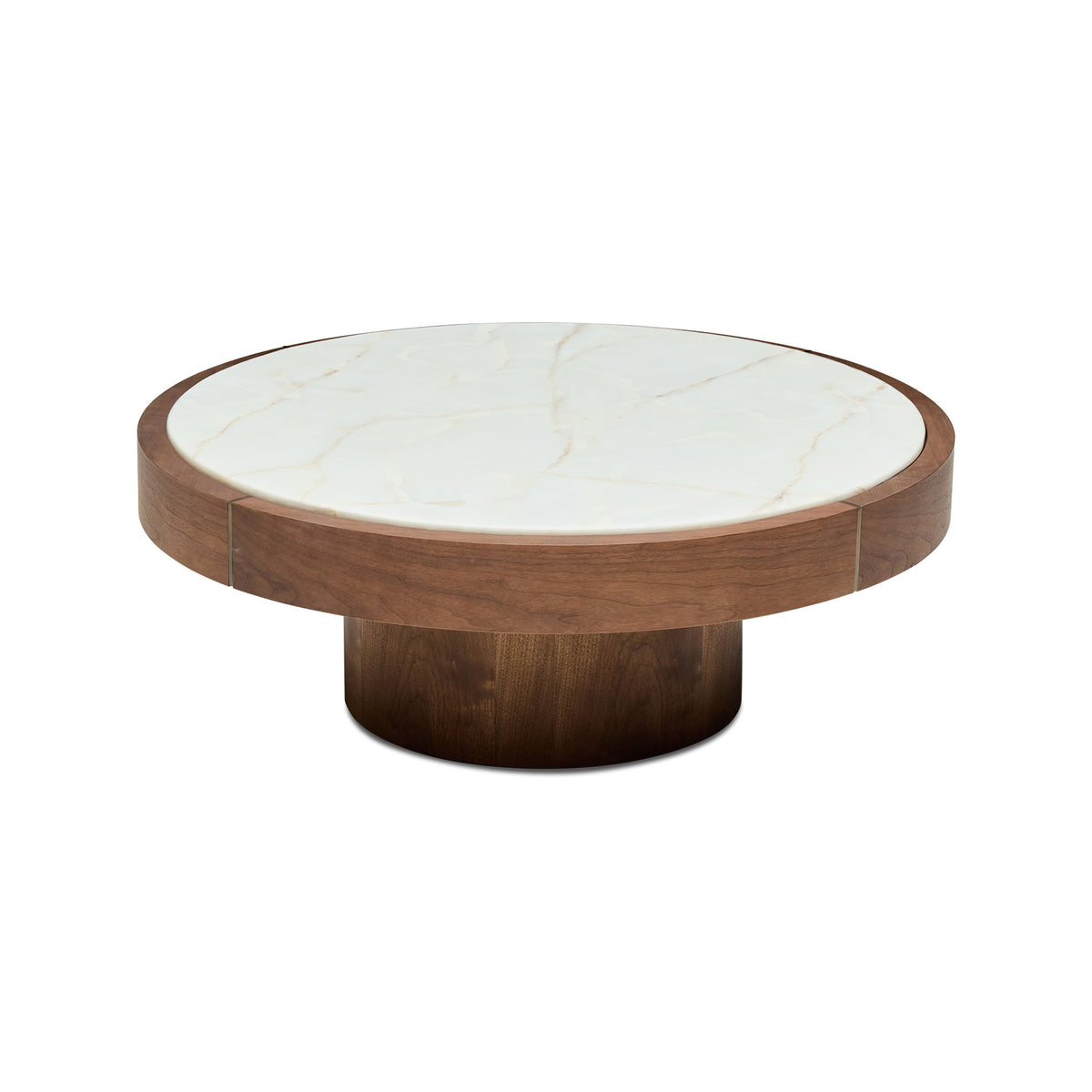 Tori Round Coffee Table Halo Walnut Large