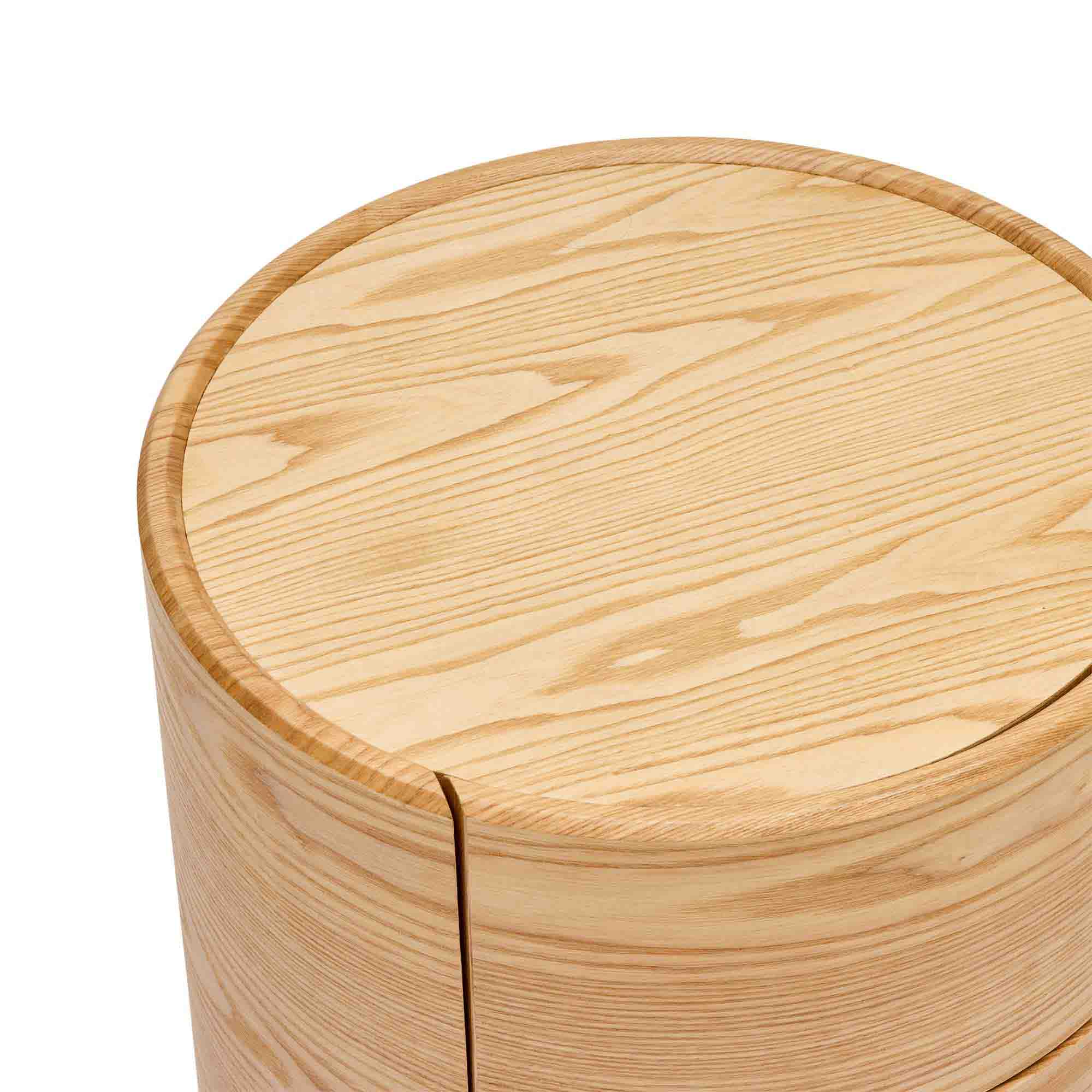 Rivo Round Bedside Natural Ash