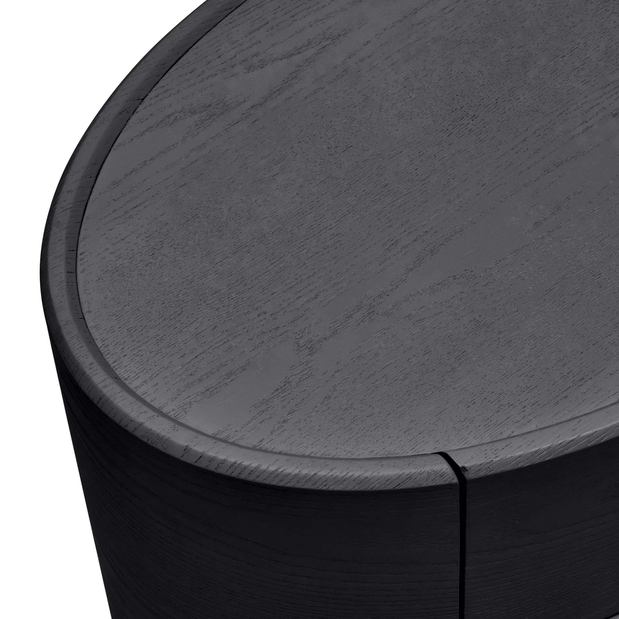 Veda Oval Bedside Black Ash