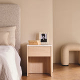 Lola Bedside Blonde Carrara Marble