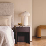 Lola Bedside Walnut Tempest Marble