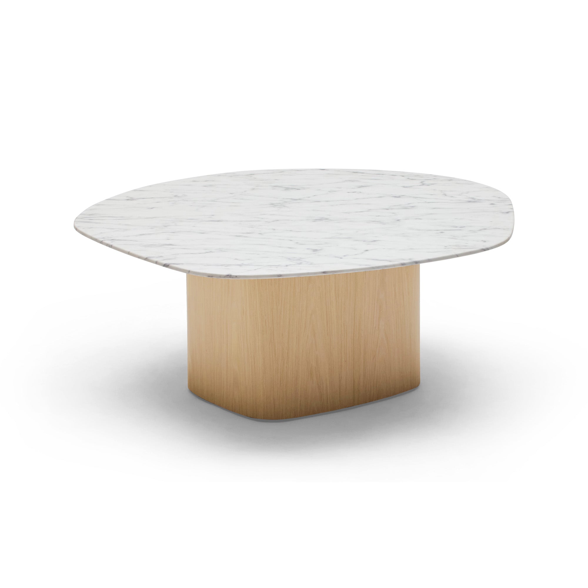Lola Coffee Table Blonde Carrara Marble Small