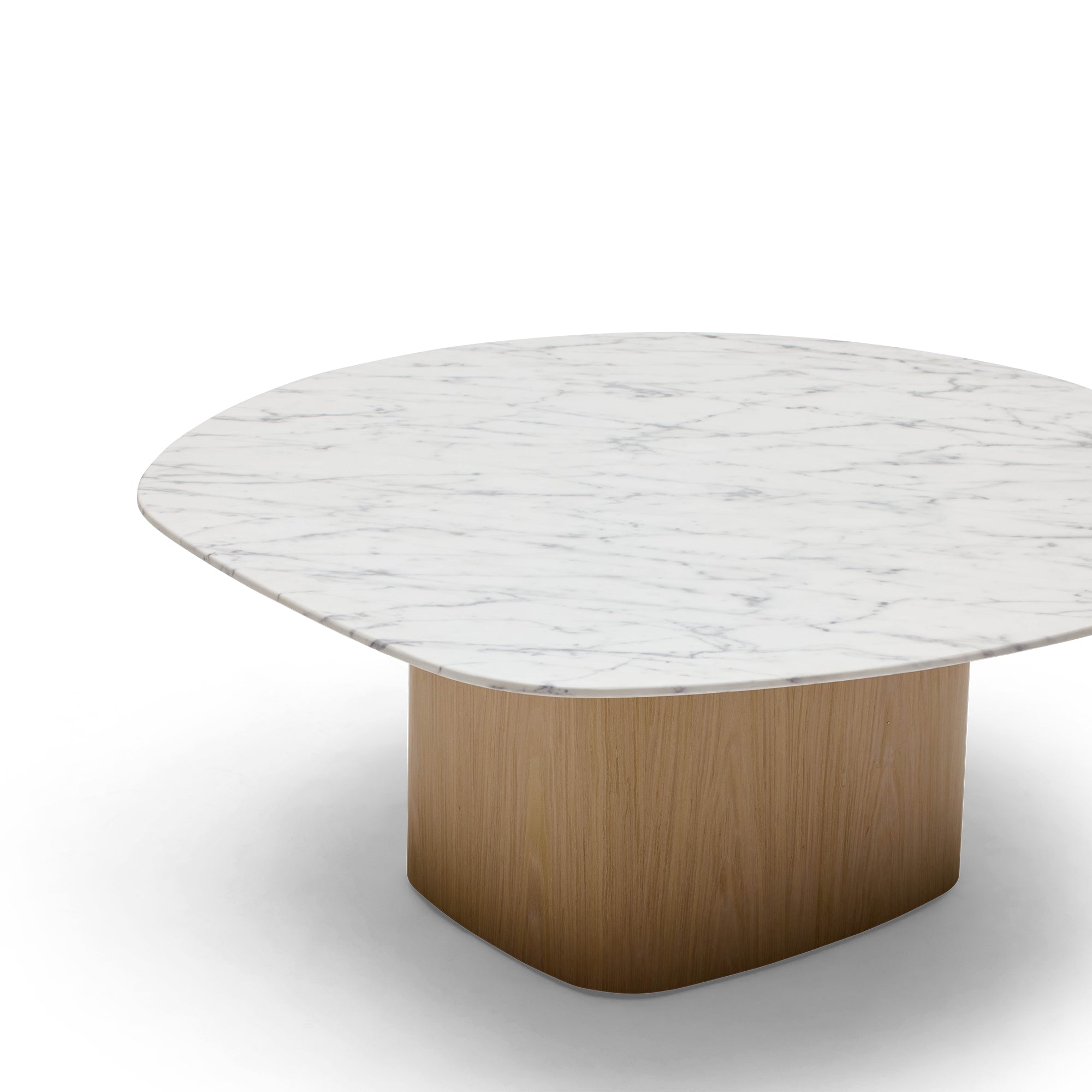 Lola Coffee Table Blonde Carrara Marble Small