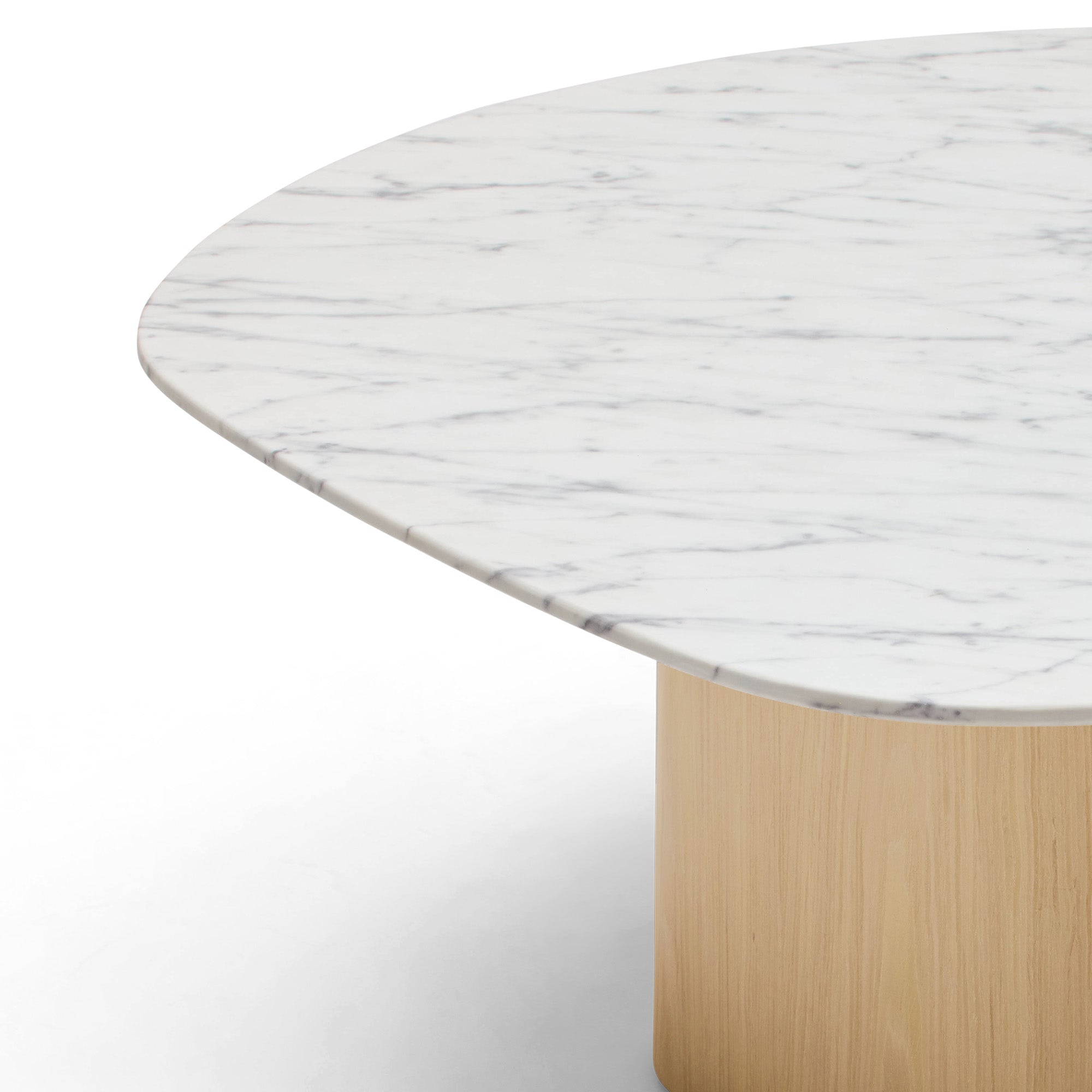 Lola Coffee Table Blonde Carrara Marble Small